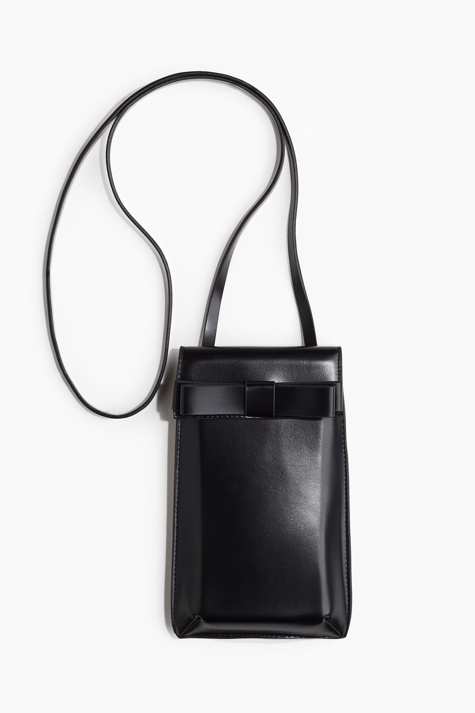 Bow-detail phone bag - Black - 2