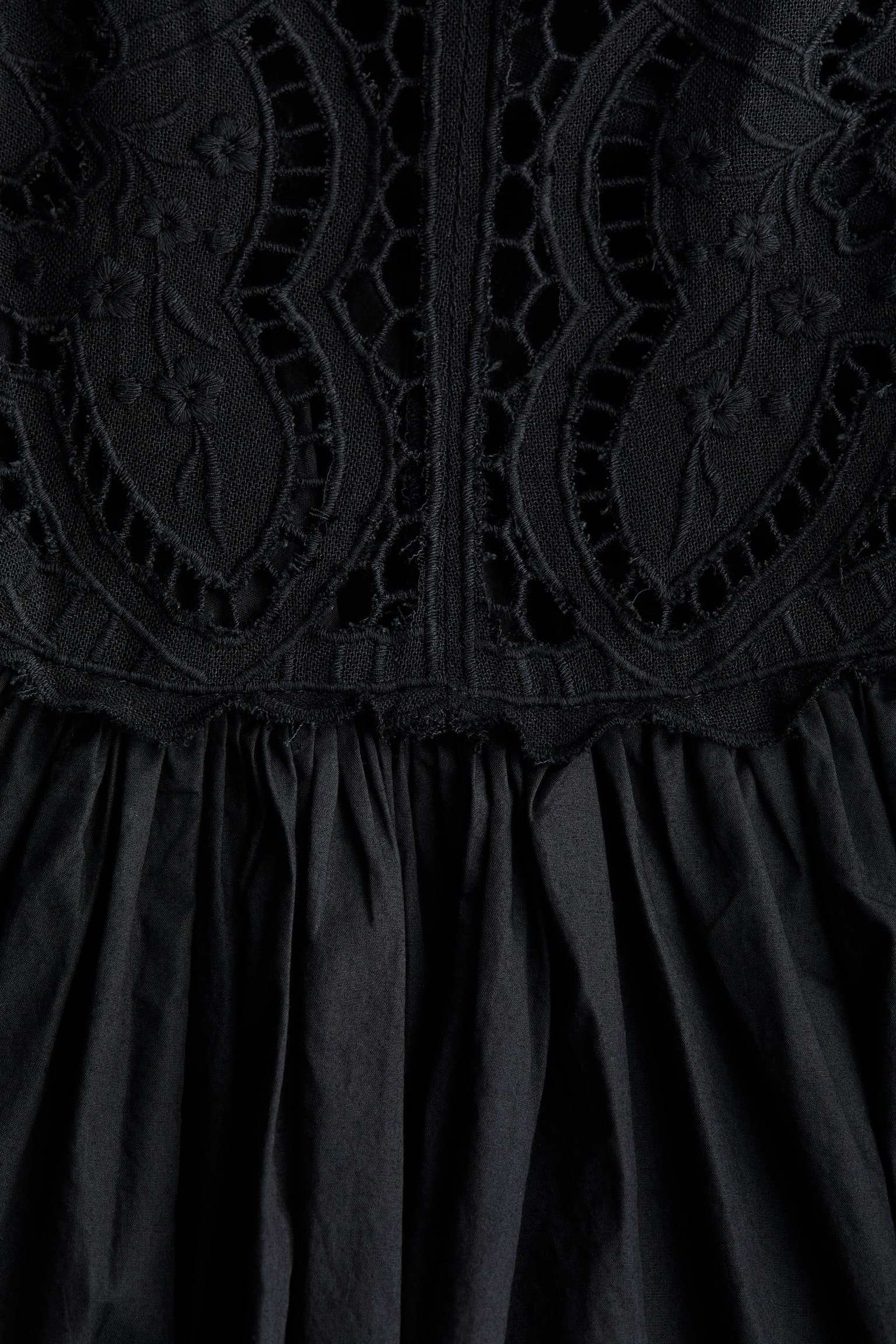 Bubble-hem linen-blend dress - Black - 4