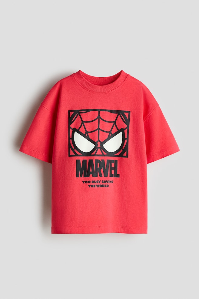 Oversized printed T-shirt - Red/Marvel Comics/Light blue/Pokémon/Turquoise/Snoopy/White/Lilo & Stitch - 1
