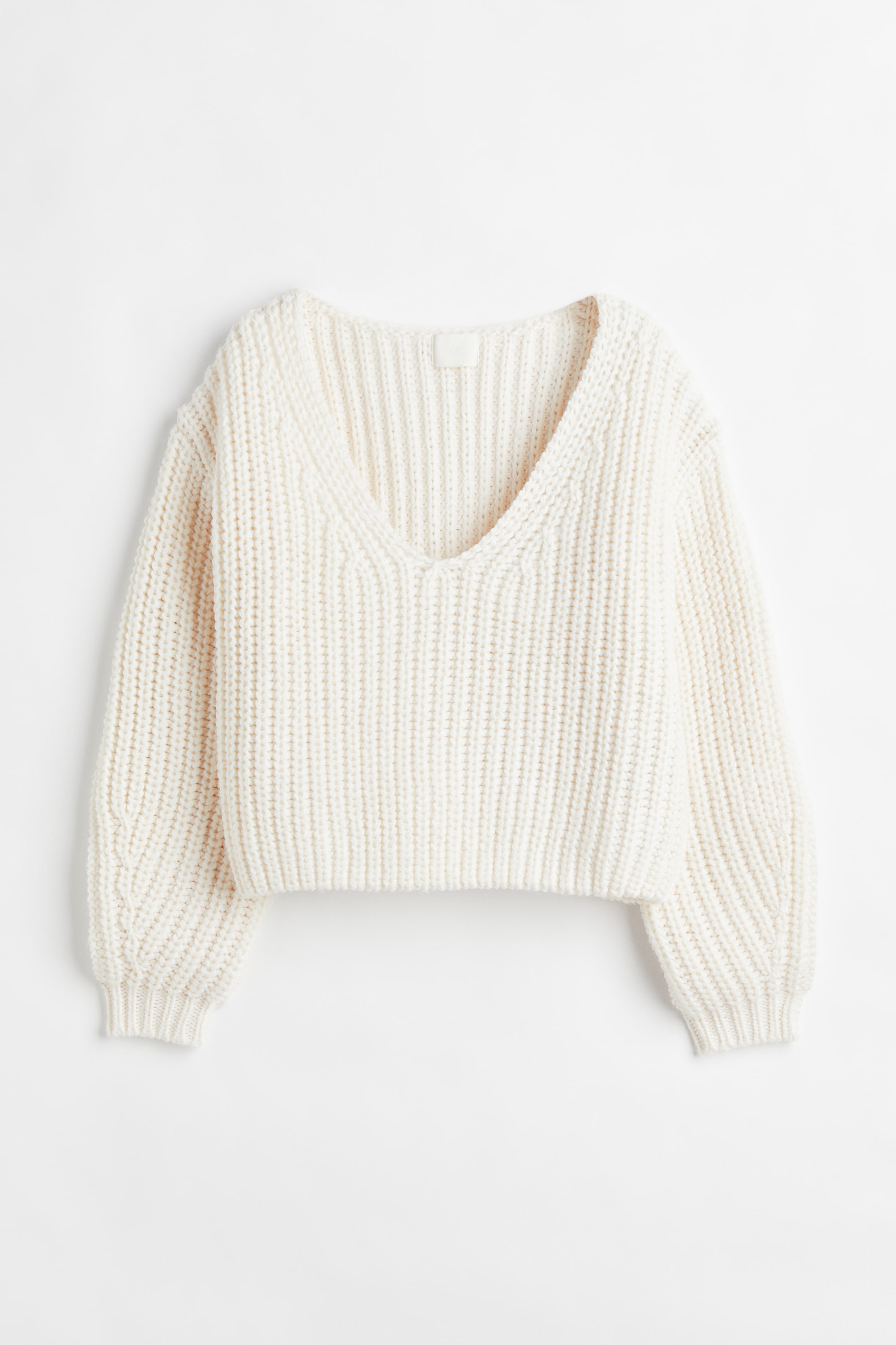 Rib-knit Sweater - White - Ladies | H&M US