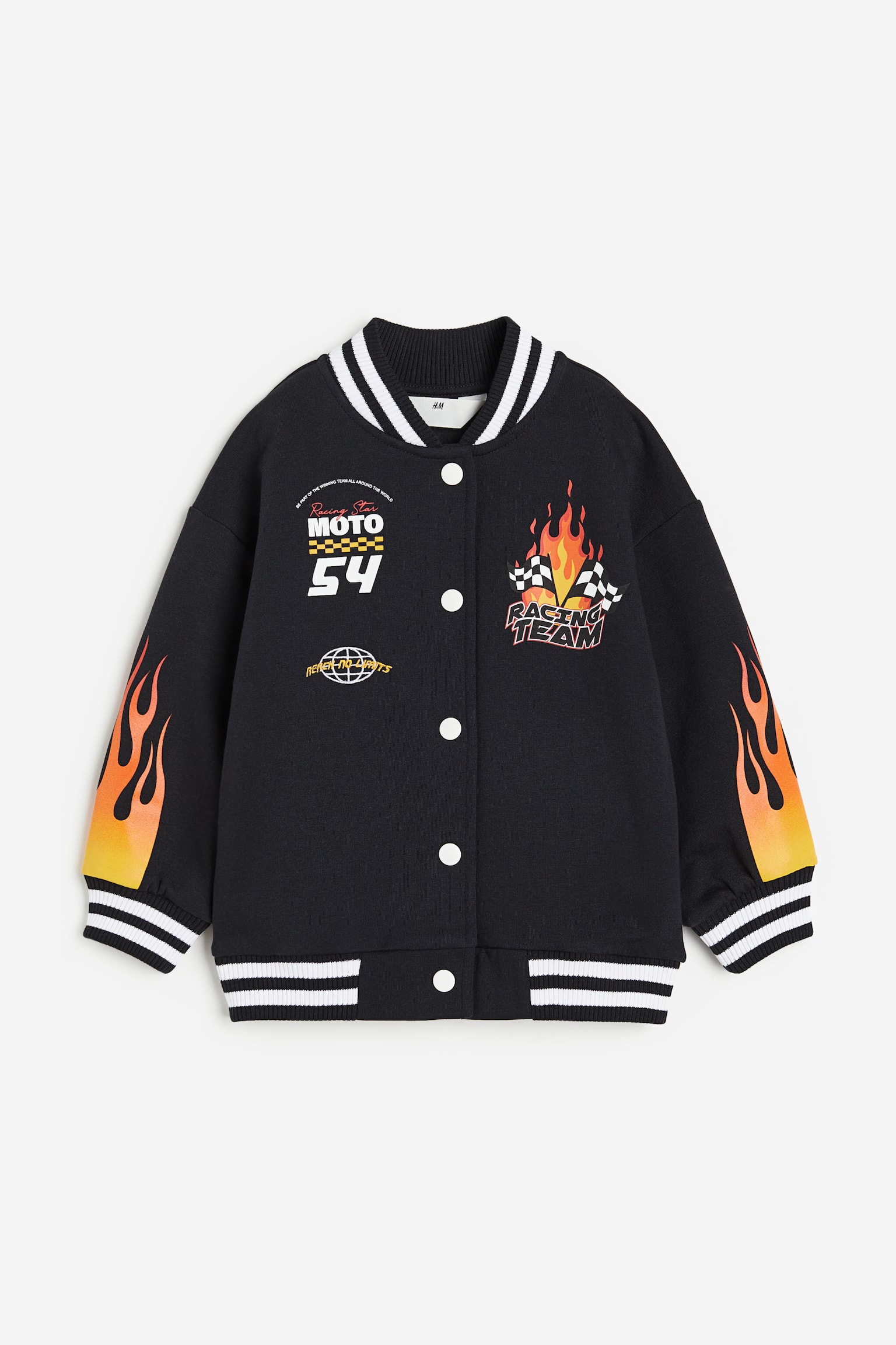 Oversized Baseball Jacket - Black/Racing Team - 1