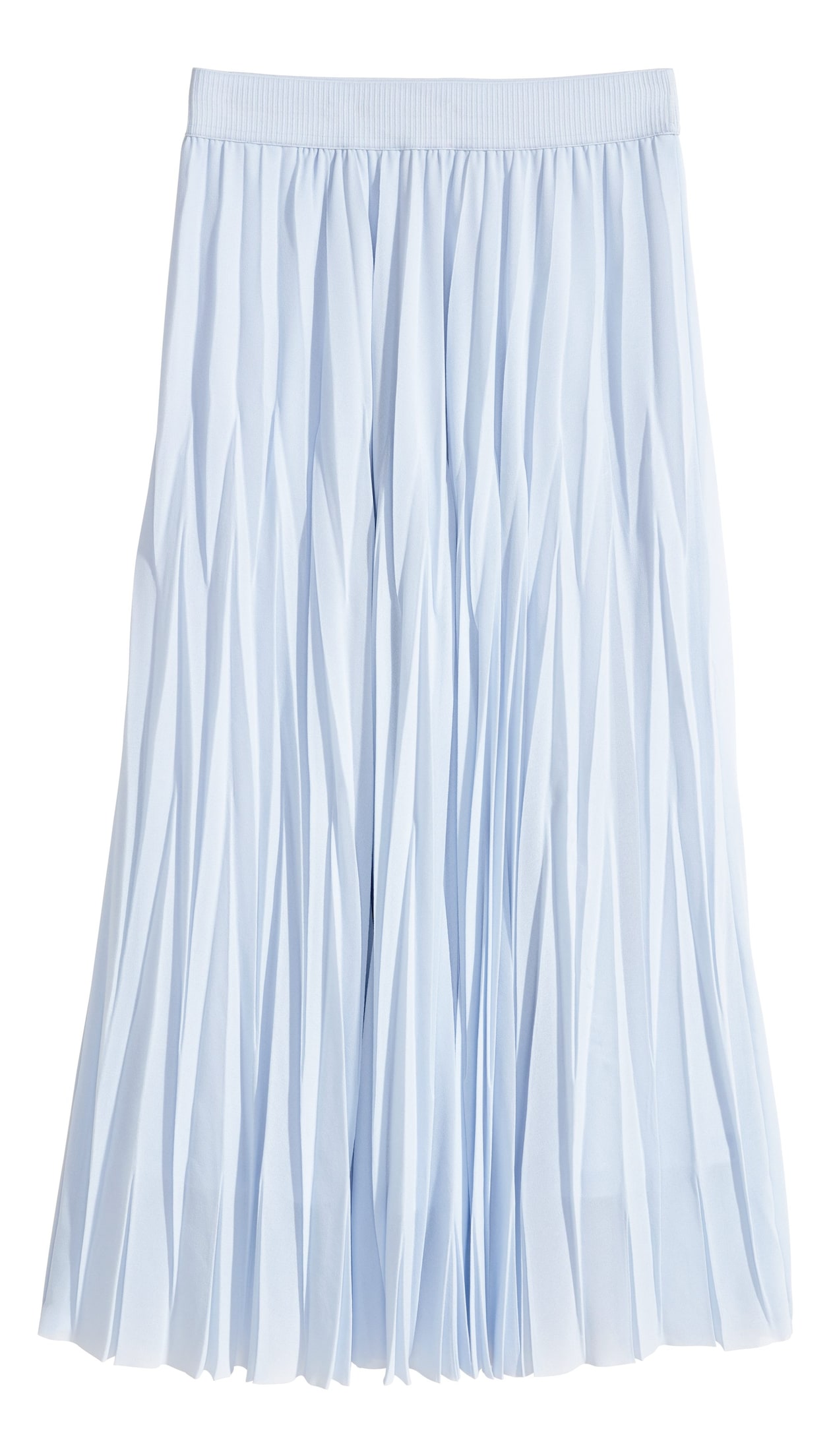 Pleated skirt Light blue Ladies H&M