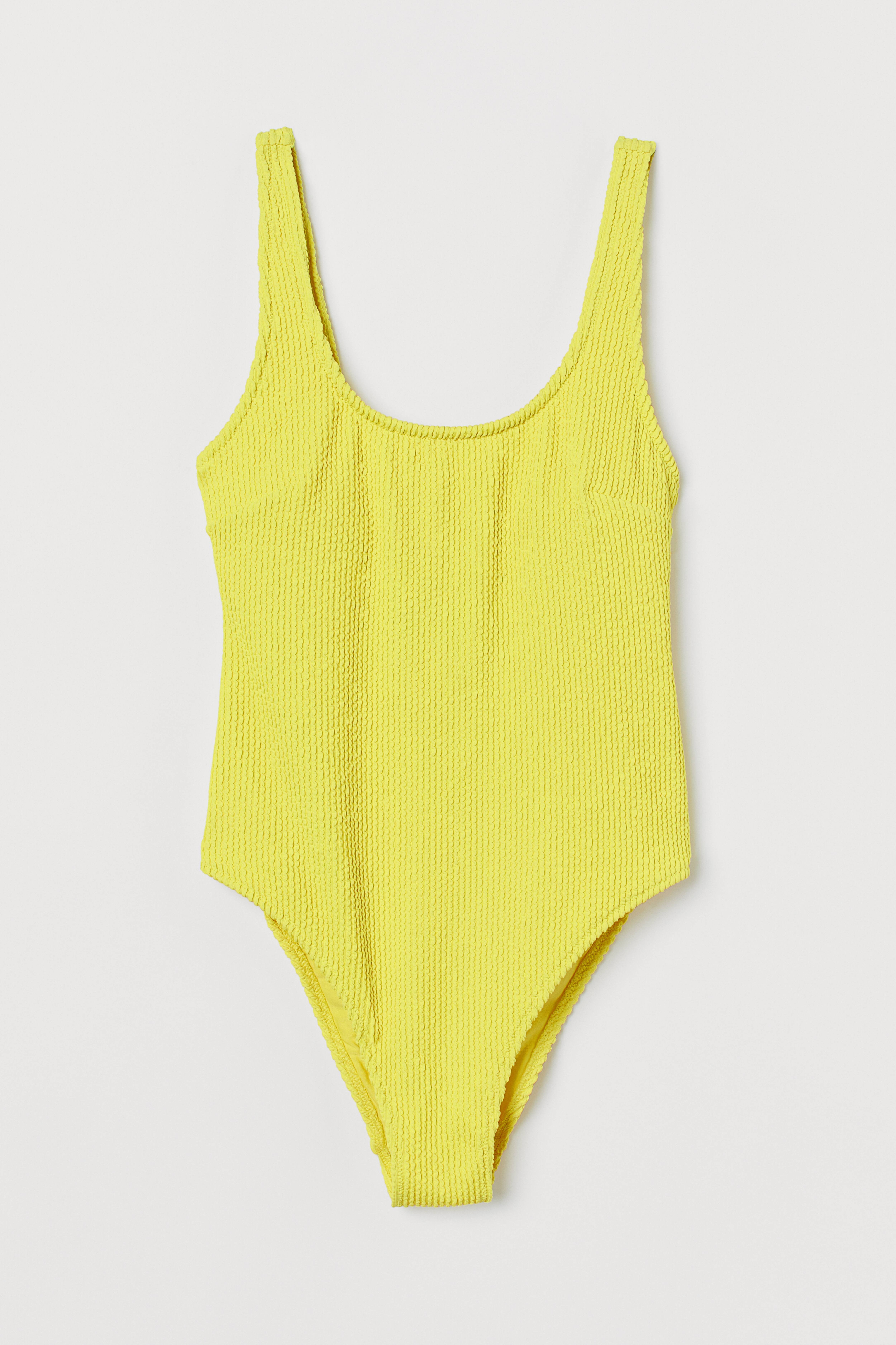 H&m yellow one fashion piece swimsuit