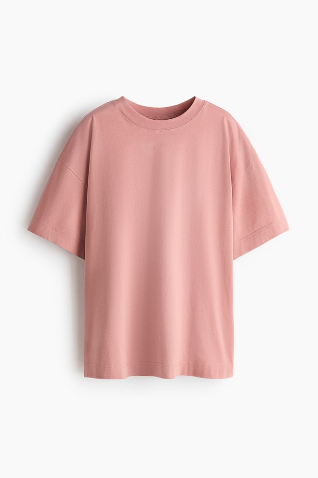 Oversized T-shirt - Dusty pink/Light beige/Khaki green/Black/White - 1
