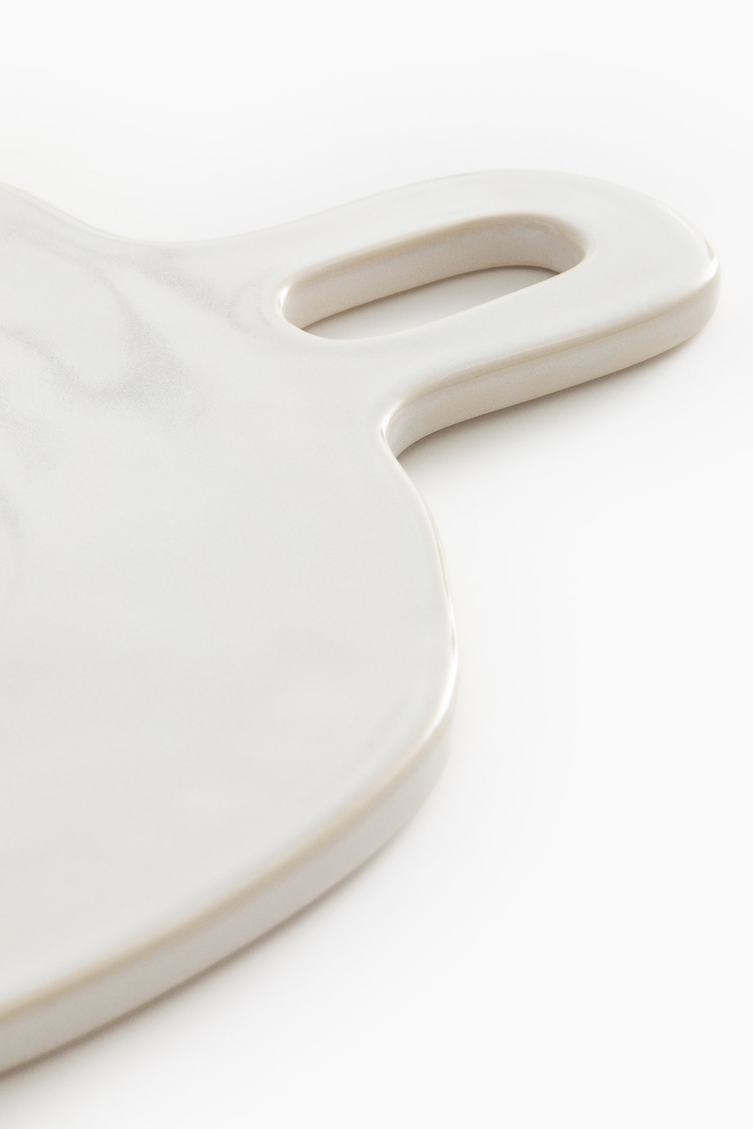 Extra veľká kameninová servírovacia doska - Biela - 2