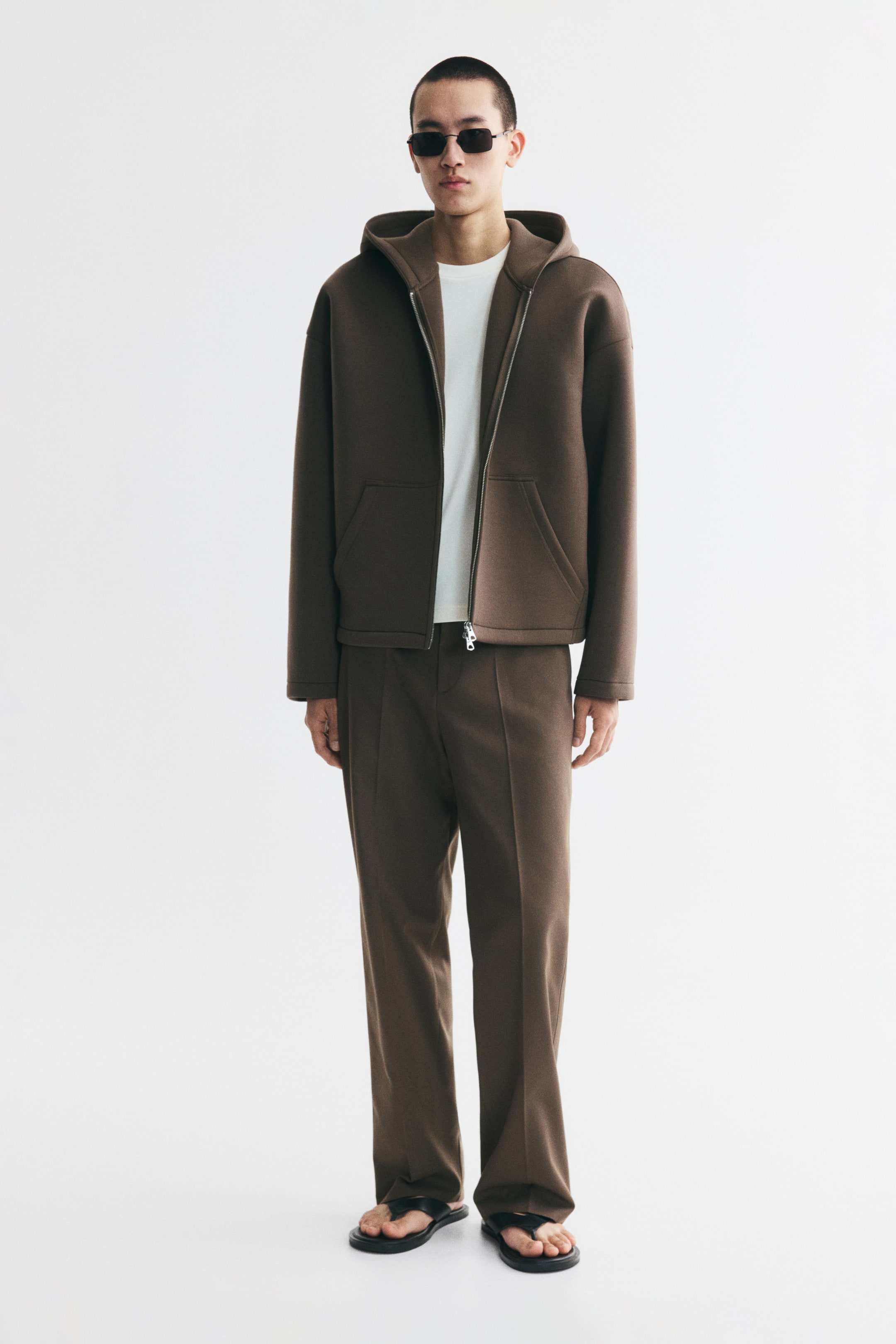 Oversized Scuba Hooded Jacket
