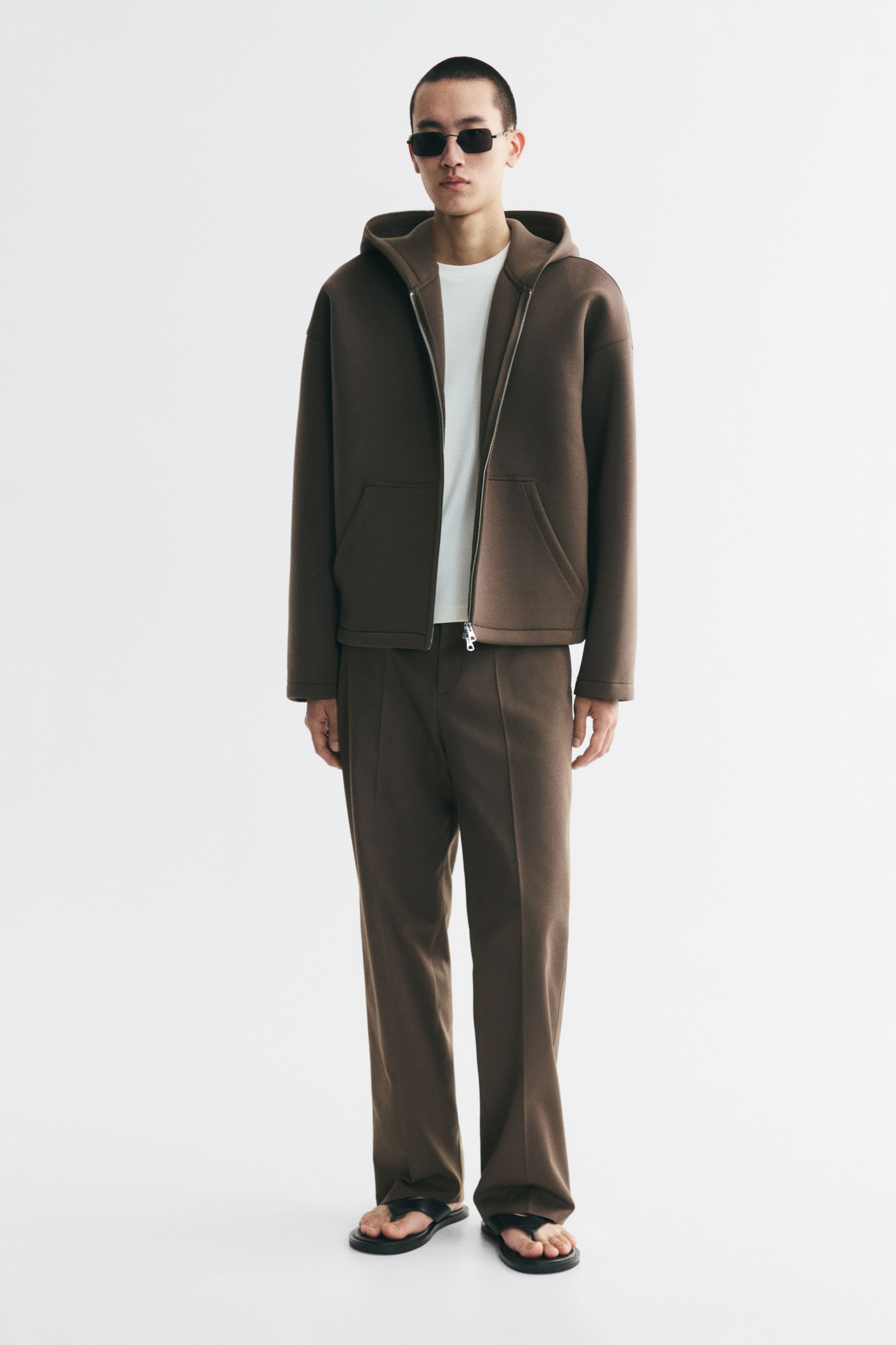 Oversized Scuba Hooded Jacket