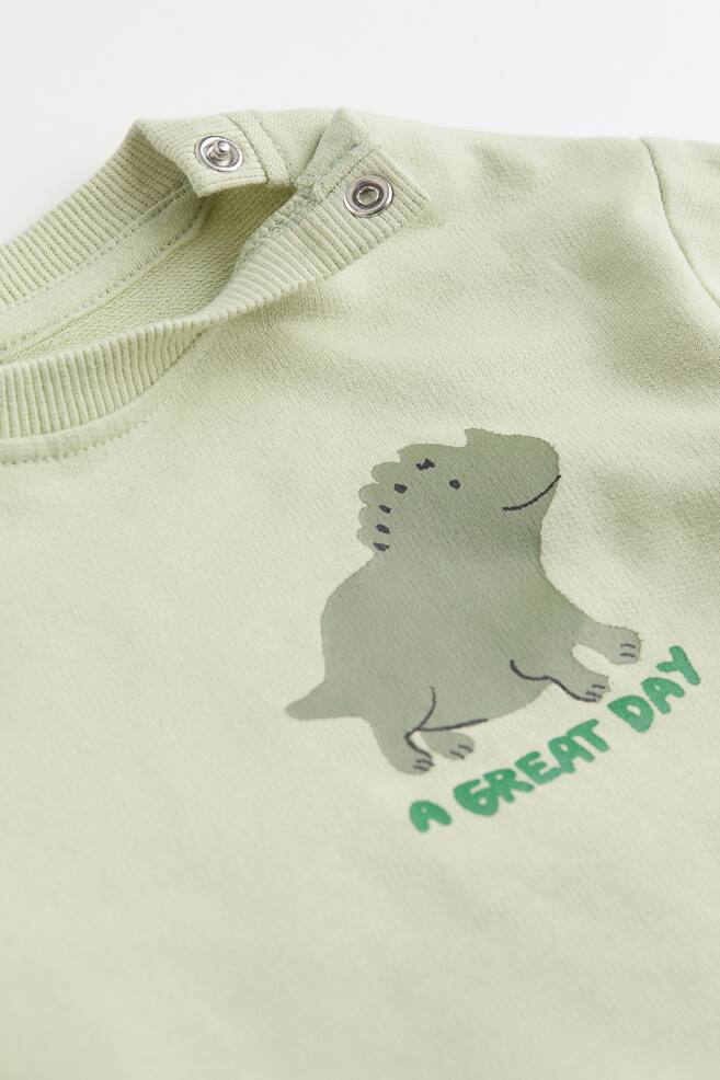 2-piece sweatshirt set - Pistachio green/A Great Day - 2