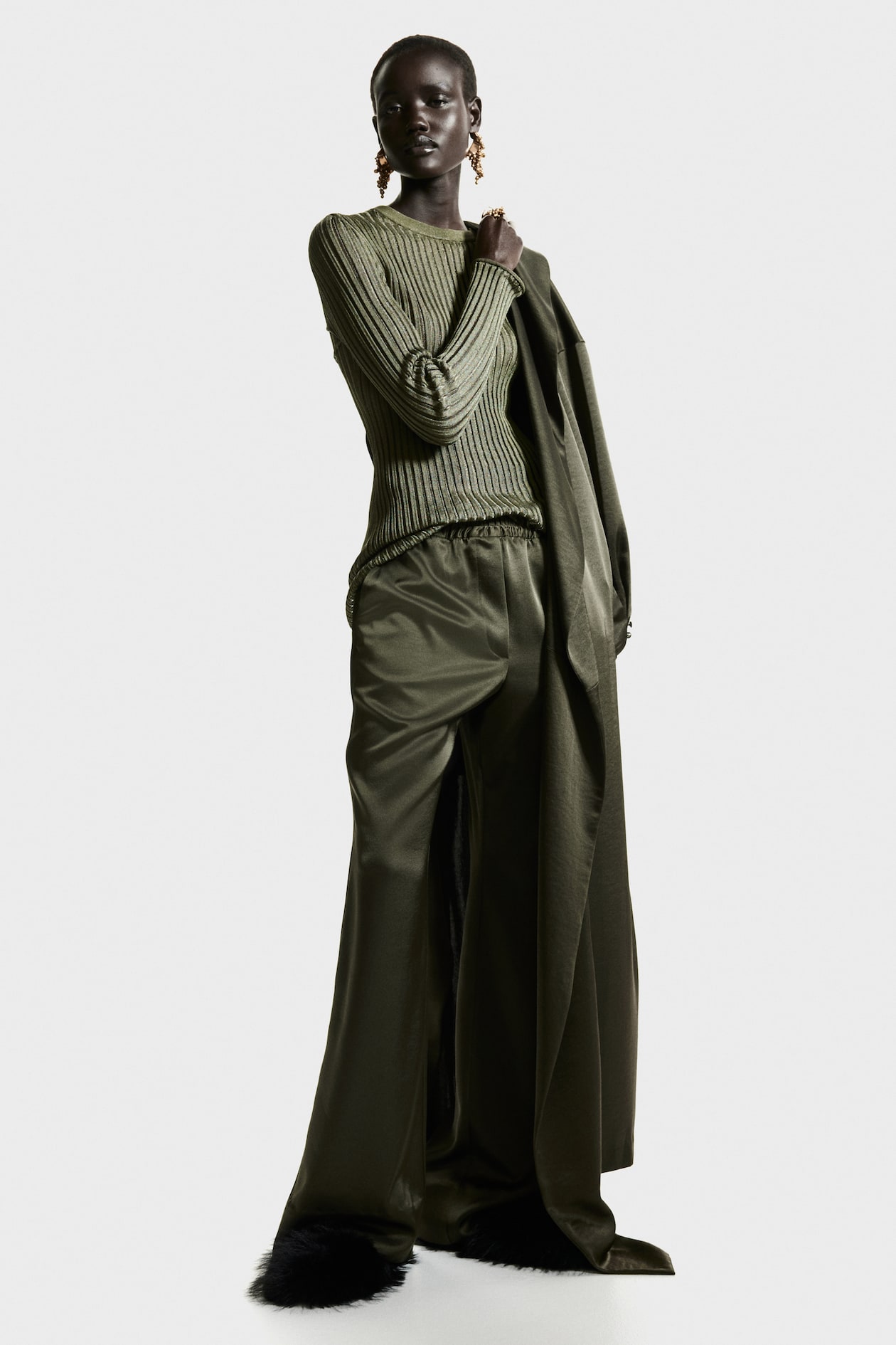 Sheer Rib-Knit Top - image 4