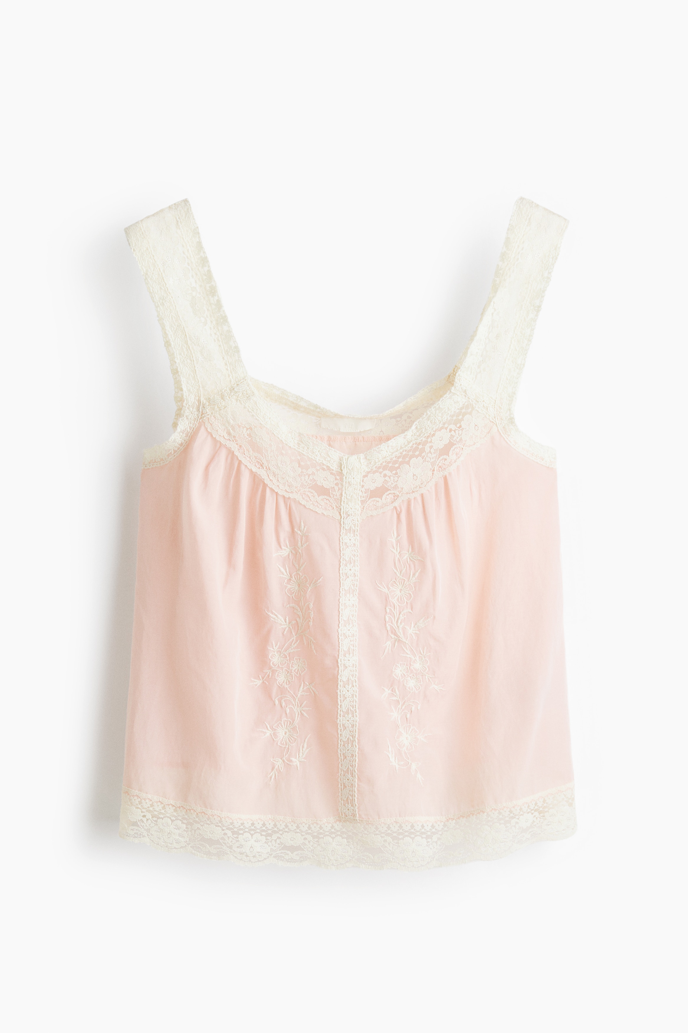 Embroidered viscose-blend top