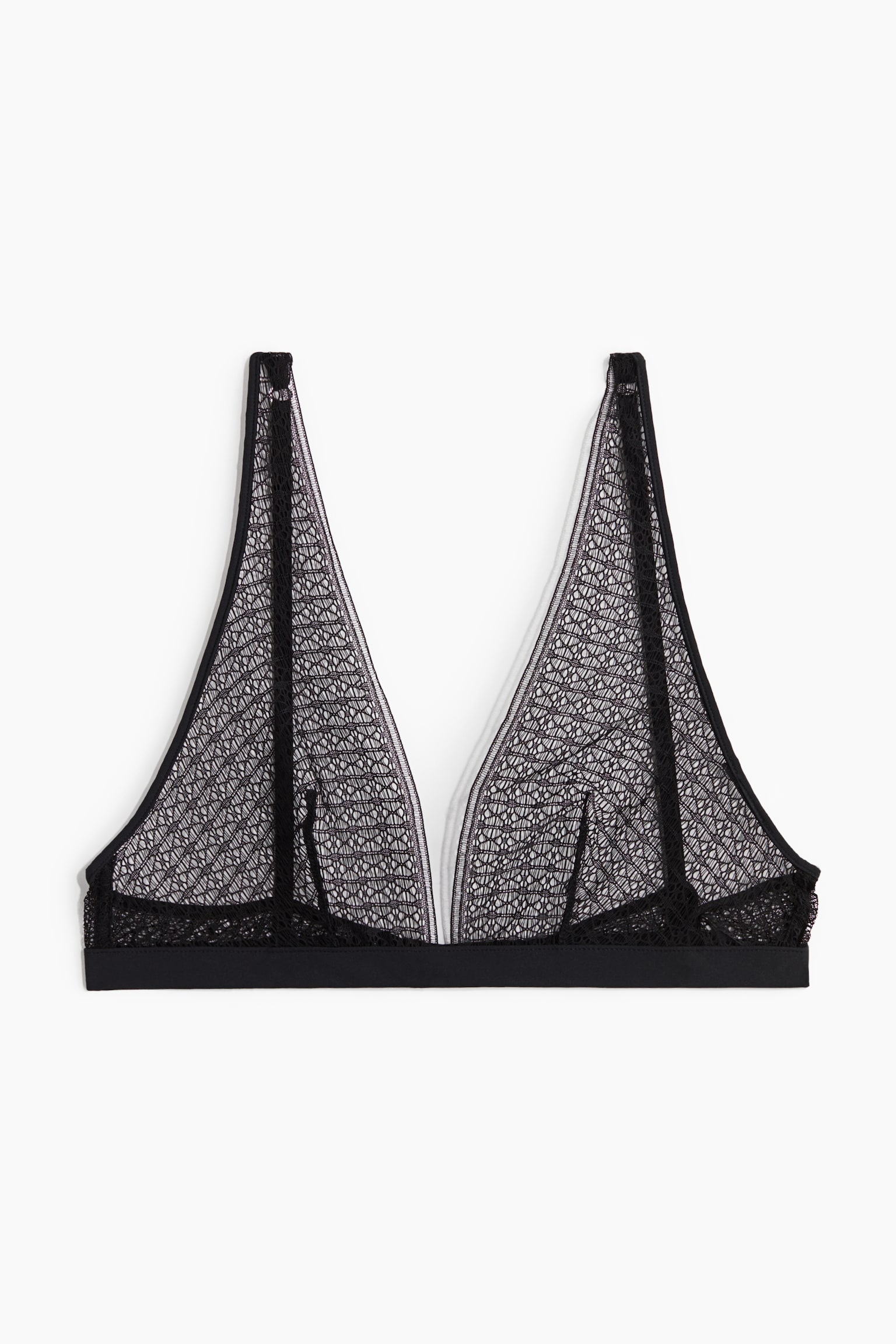 Soft lace bra - Black - 1