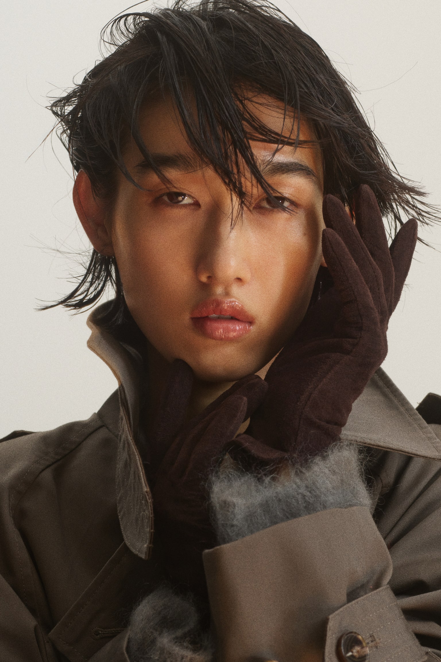 Leather gloves - Dark brown/Dark brown/Black - 1