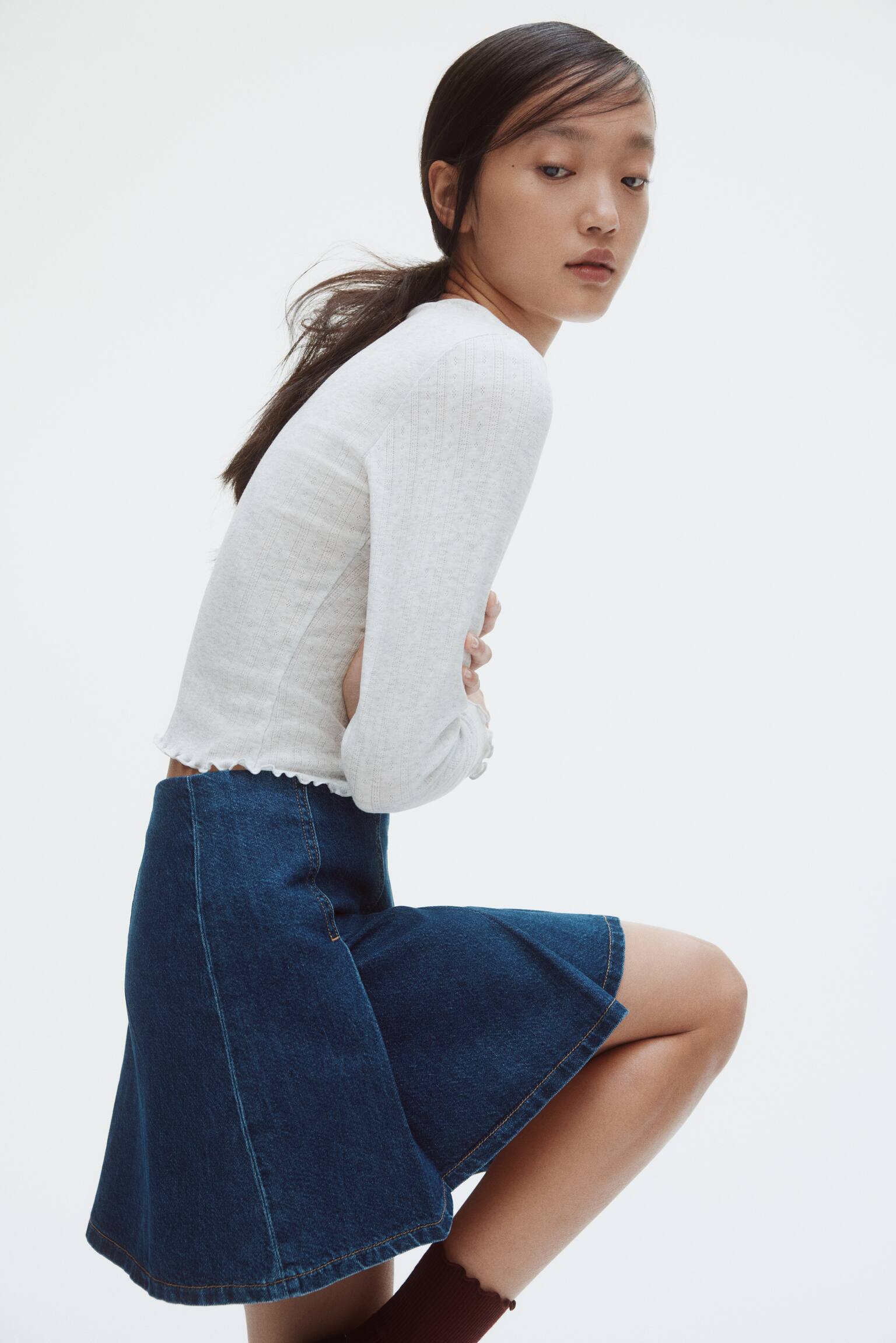 Áo cotton jersey - Màu xám nhạt đốm/Bambi - 6