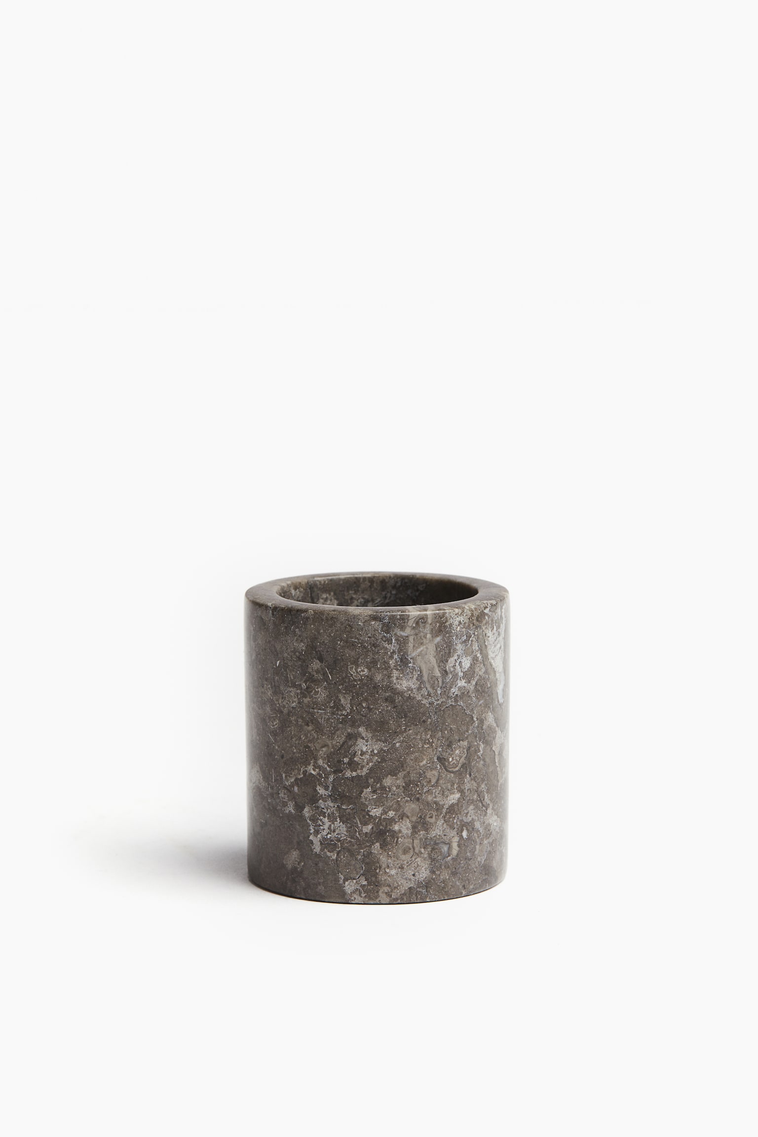 Marble toothbrush mug - Grey/Marbled/Light beige - 1