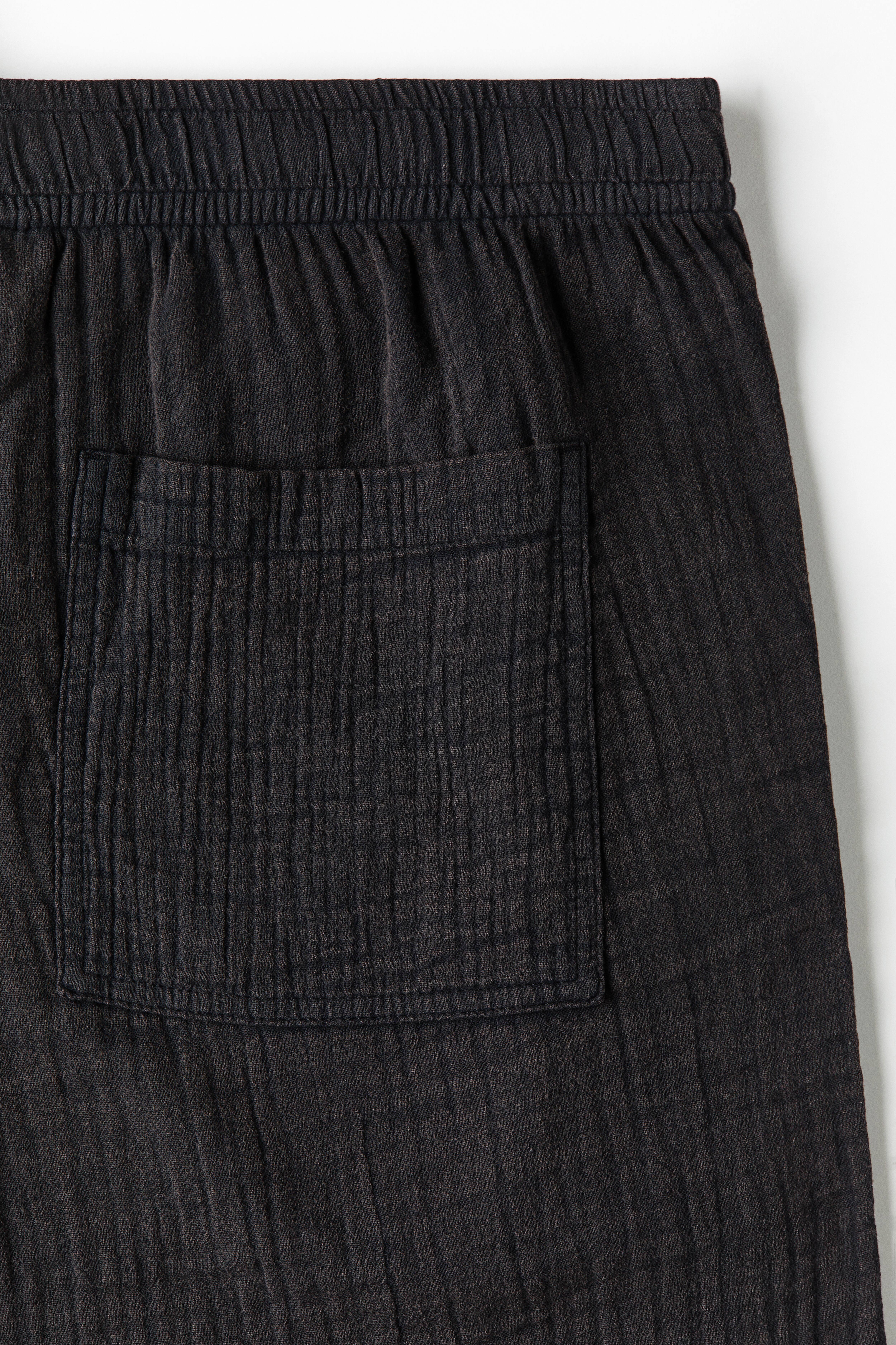 Loose-Fit Cotton Muslin Pants