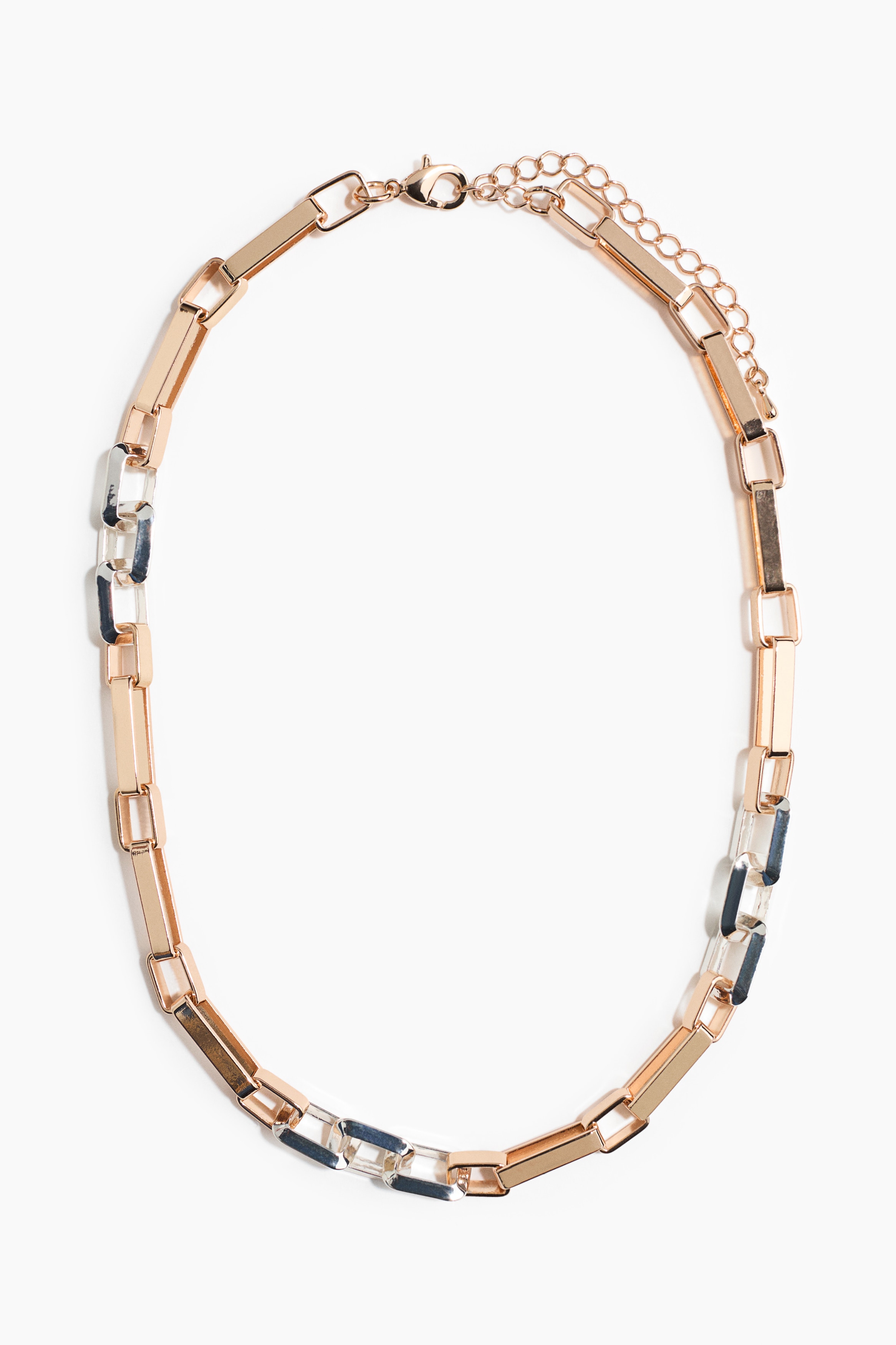 Zweifarbige Halskette - Goldfarben