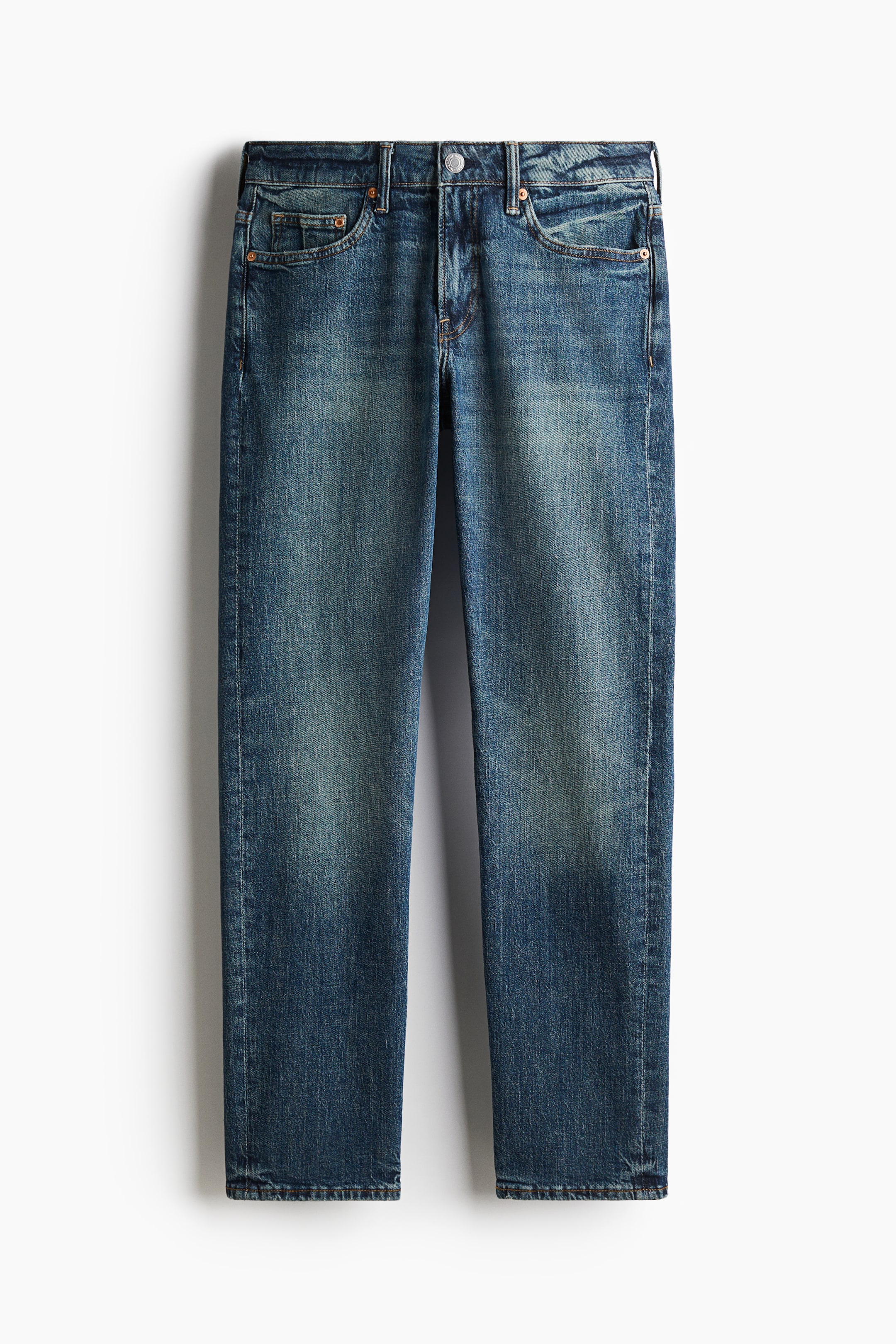 Straight Regular Jeans - Denim blue - Men | H&M GB 6