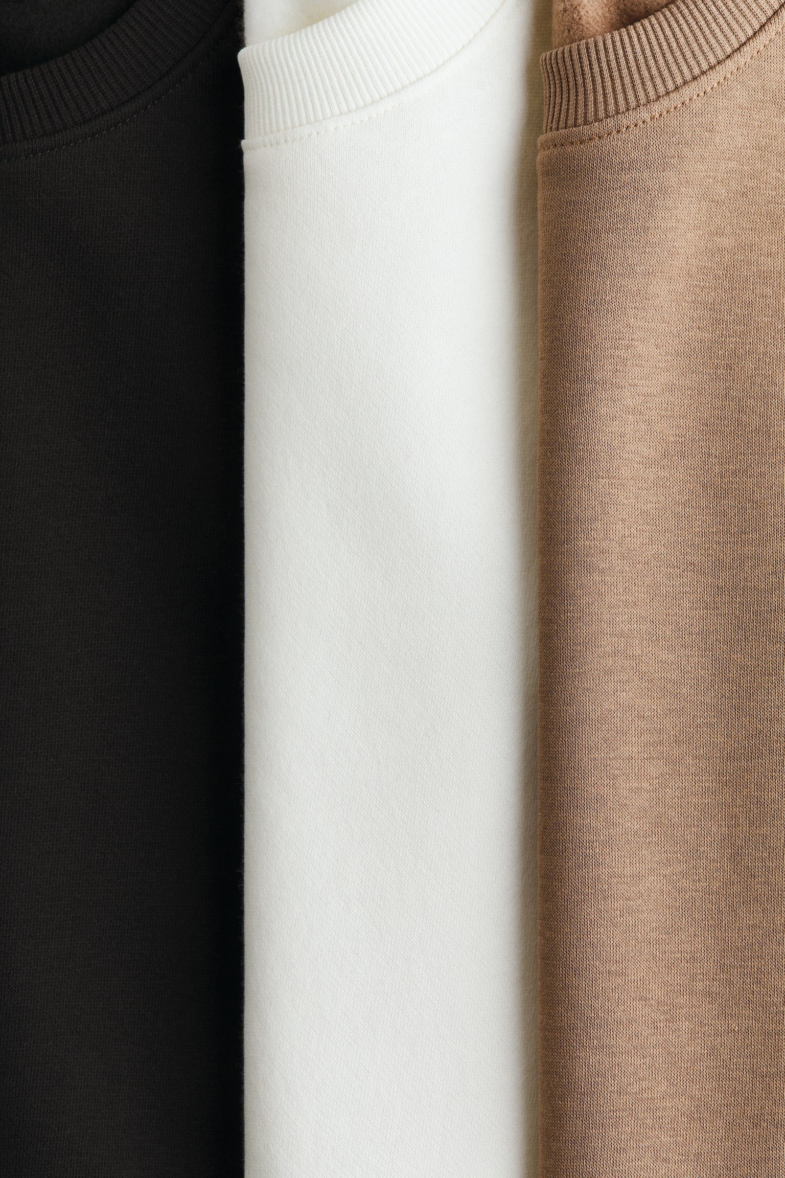 3-pack brushed-inside sweatshirts - Brown/Cream/Black/Dusty blue/Dark green/Dusty blue/Striped/Brown/Blue/White/Black/Navy blue/Grey marl/Grey marl/Navy blue/Dark blue/Dark red - 2