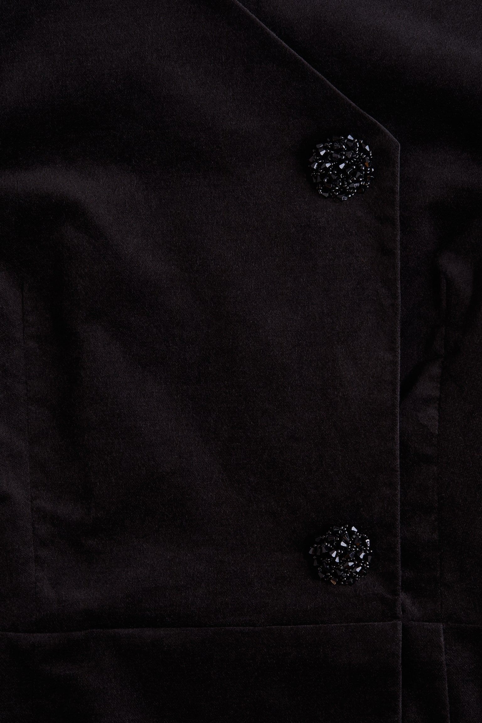 Sametové šaty sako - Černá - 5