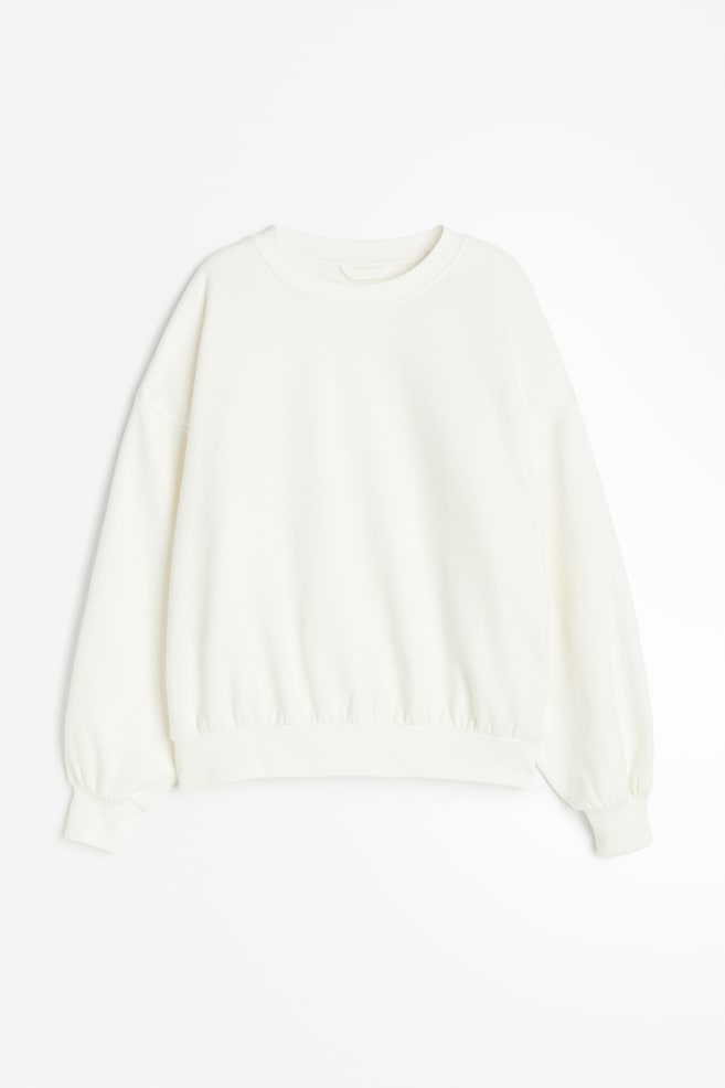 Sweatshirt - Hvid/Beige/Sort/Sart grøn - 2