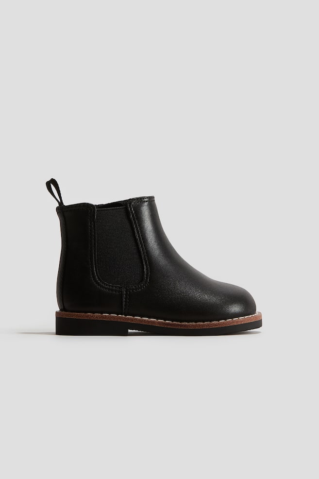 Leather Chelsea Boots - Black - 1