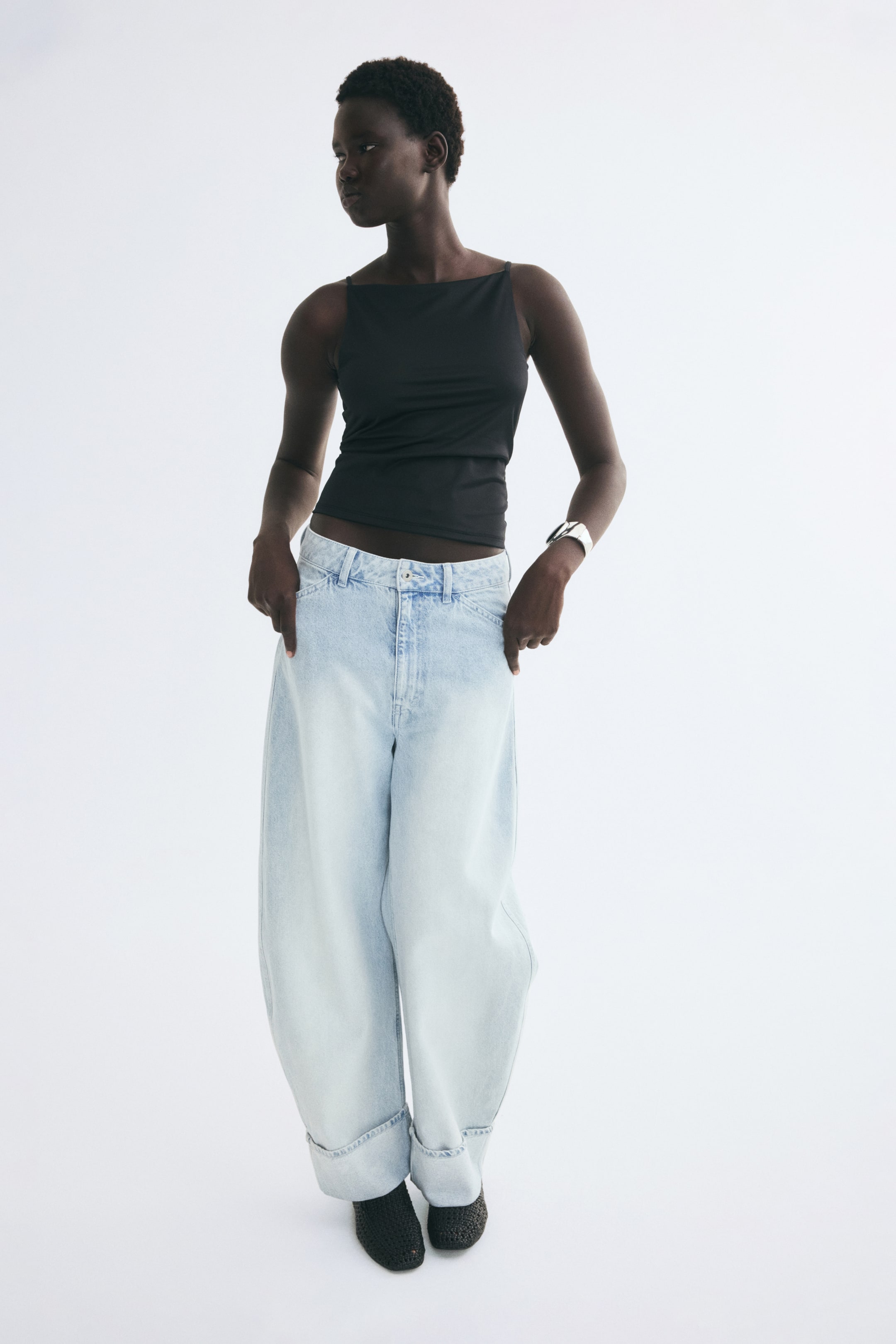 View larger image: Jersey strappy top - Black - Ladies | H&M 1