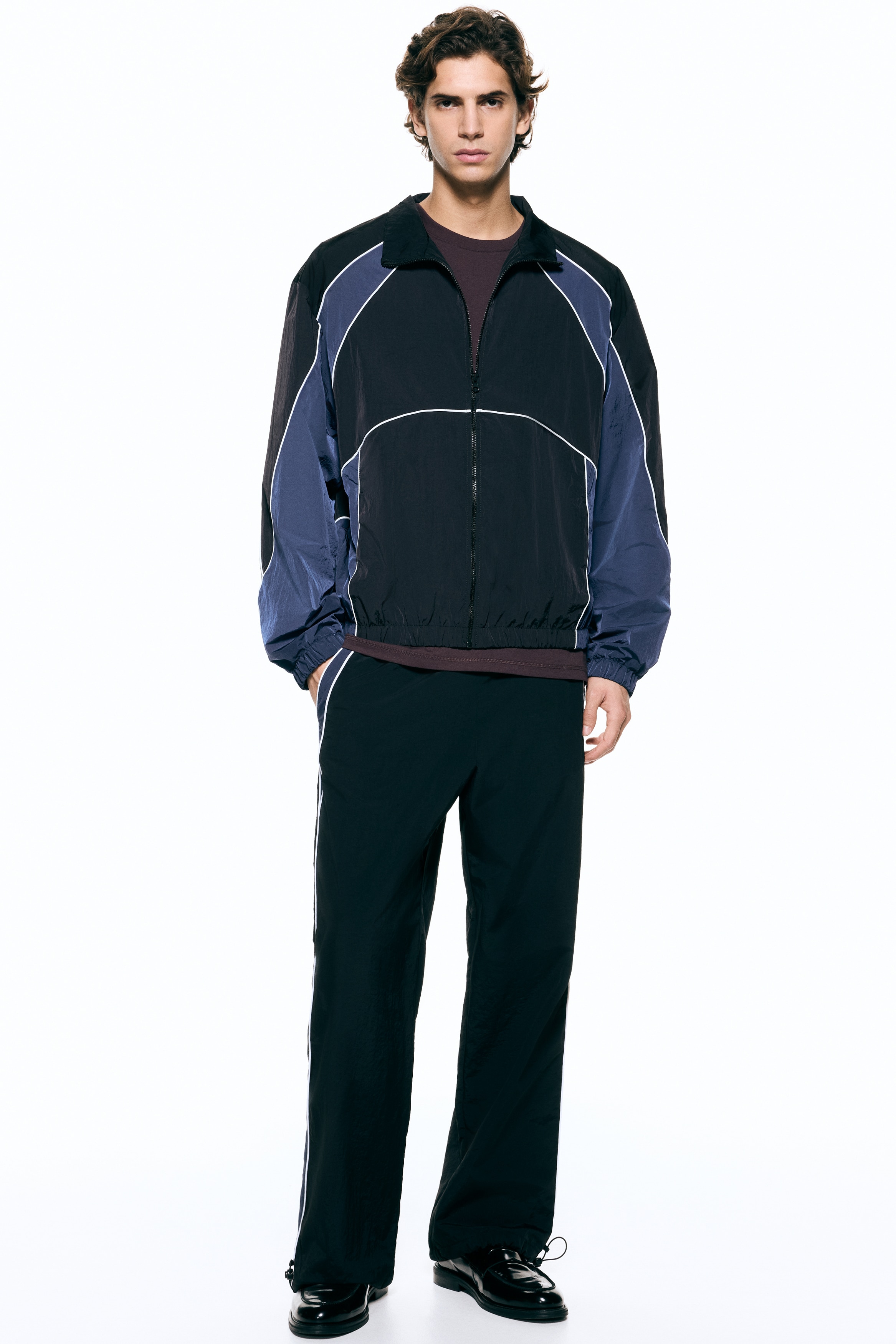 Men's Black/color block Color-Block Track Jacket | H&M US