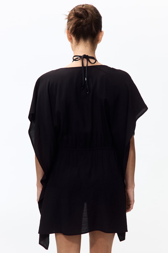 Beach kaftan dress - Black/Dark brown/Cream - 5