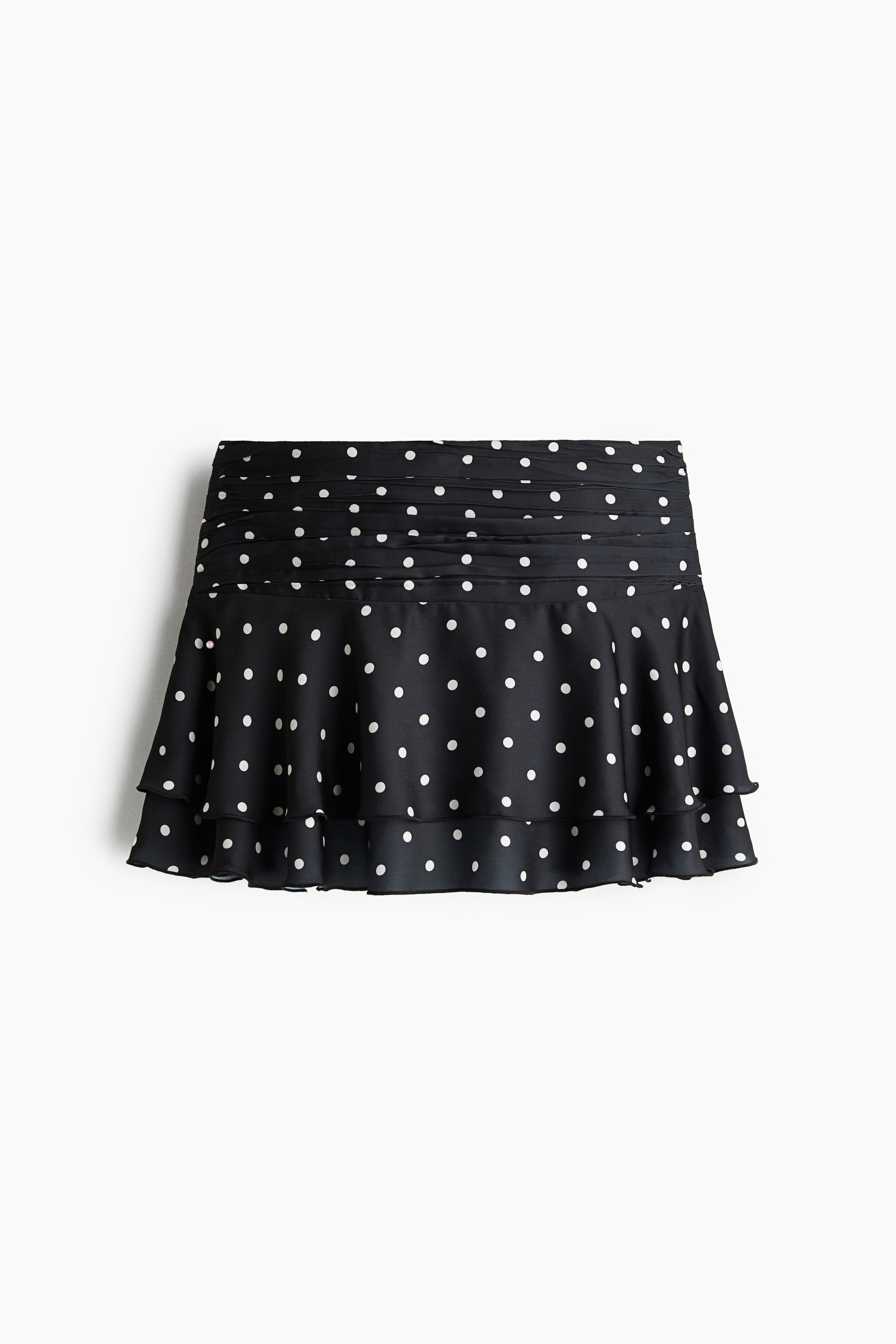 Zobrazit větší obrázek: Saténová minisukně - Černá/puntíky - ŽENY | H&M CZ 5