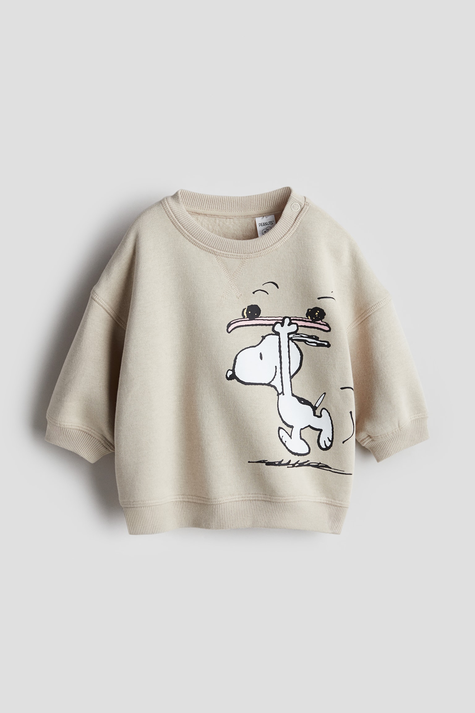 Crew-neck sweatshirt - Beige/Snoopy/Light grey marl/Mickey Mouse/White/Mickey Mouse/White/Miffy - 1