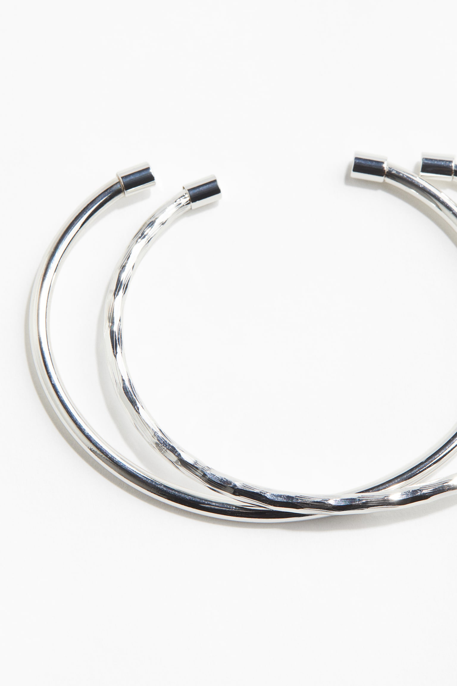 Pack de 2 pulseras rígidas - Plateado - 2