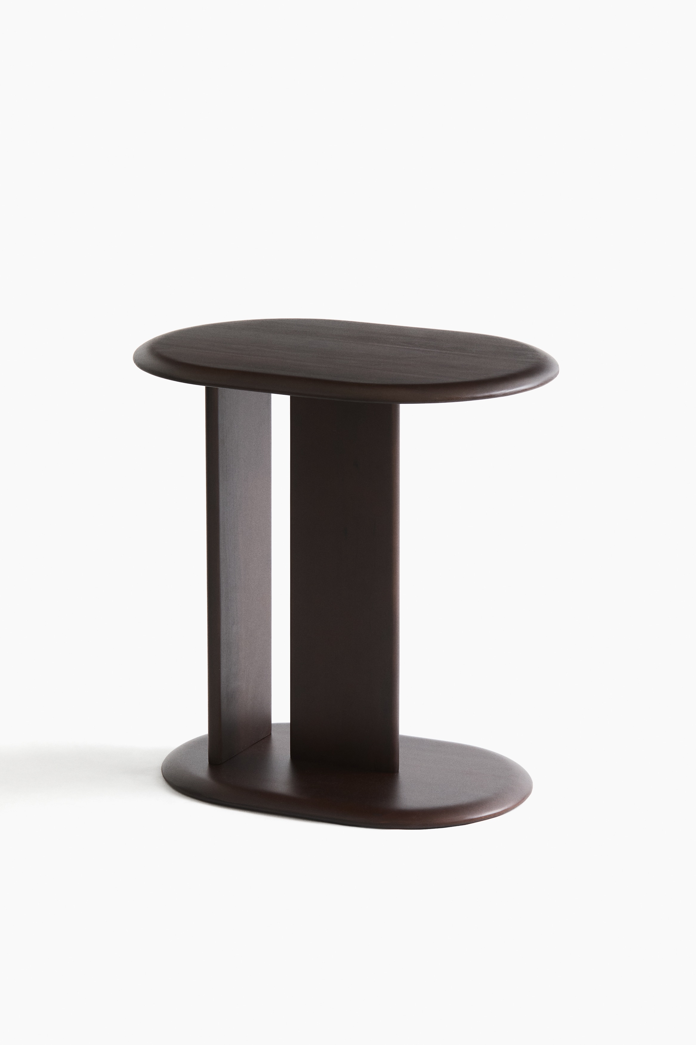 Mesa de apoio em madeira - Castanho escuro/Castanho claro