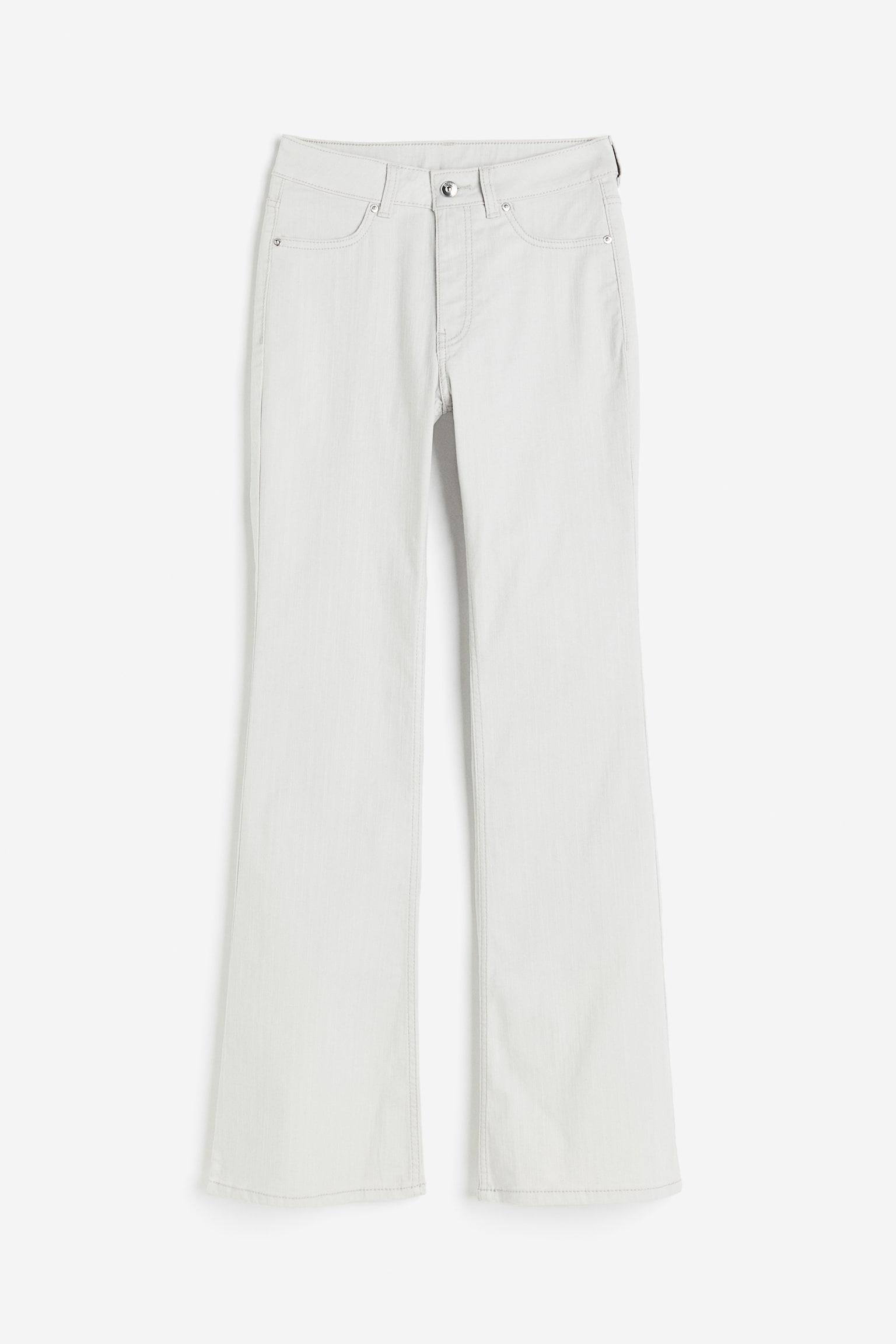 Flared Twill Pants - Light grey/Black/Grey/Light grey/Dark grey/Light beige/Light beige/Dark grey - 1