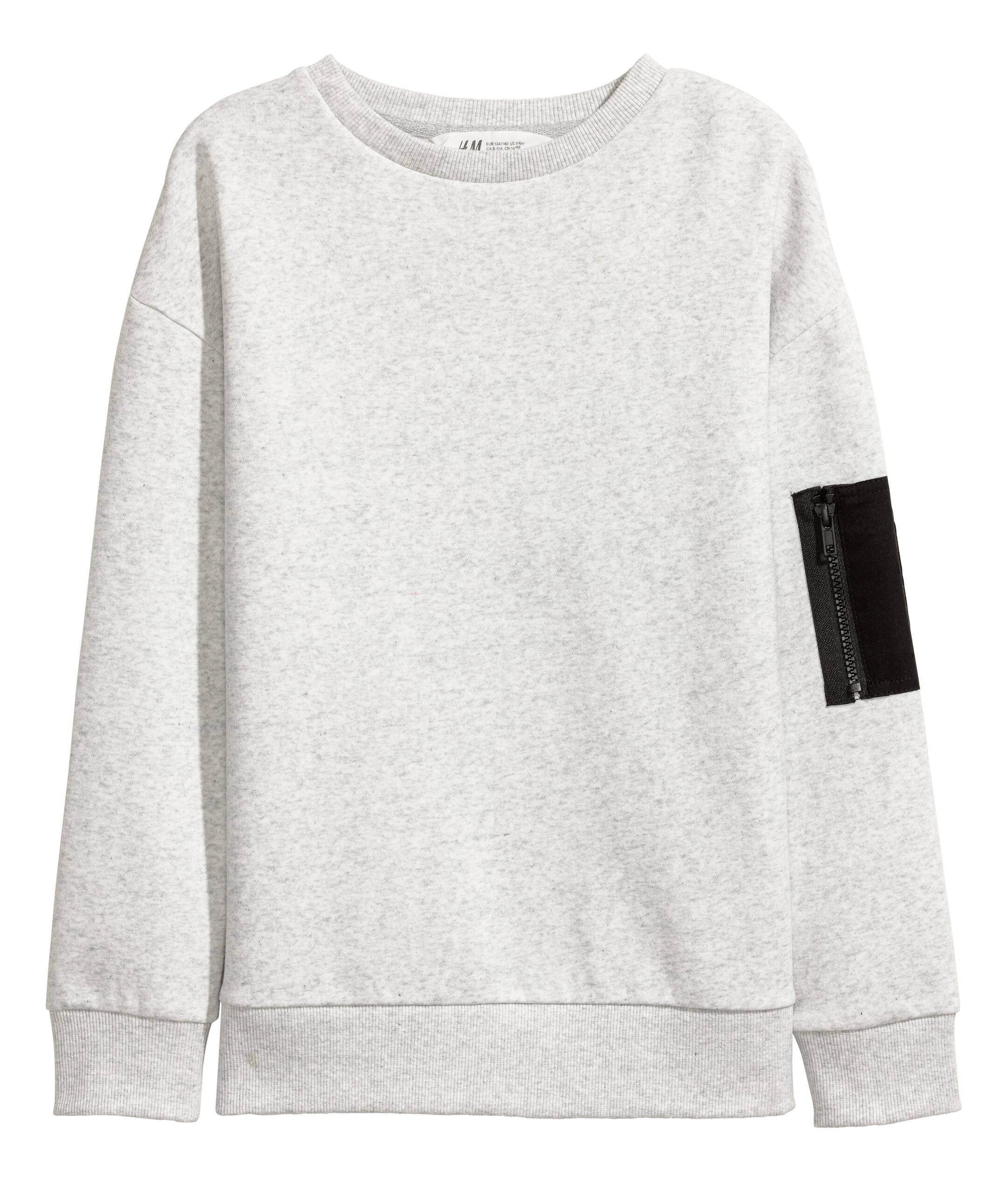 View larger image: Sweatshirt - Light grey marl - Kids | H&M GB 1