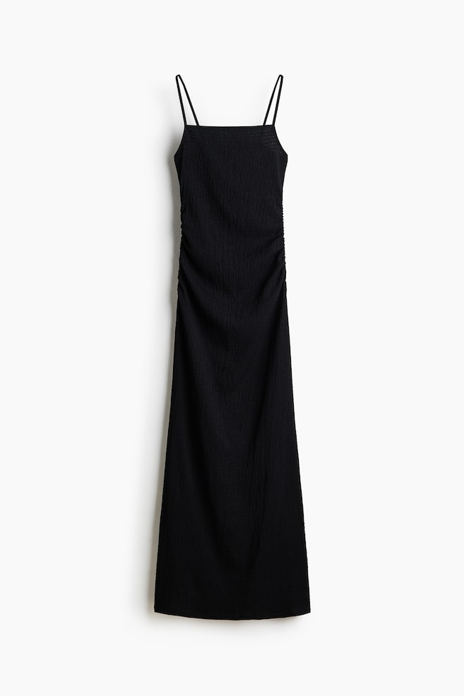 Maxi strappy dress - Black/Rust red/Cream/Polka dot - 1