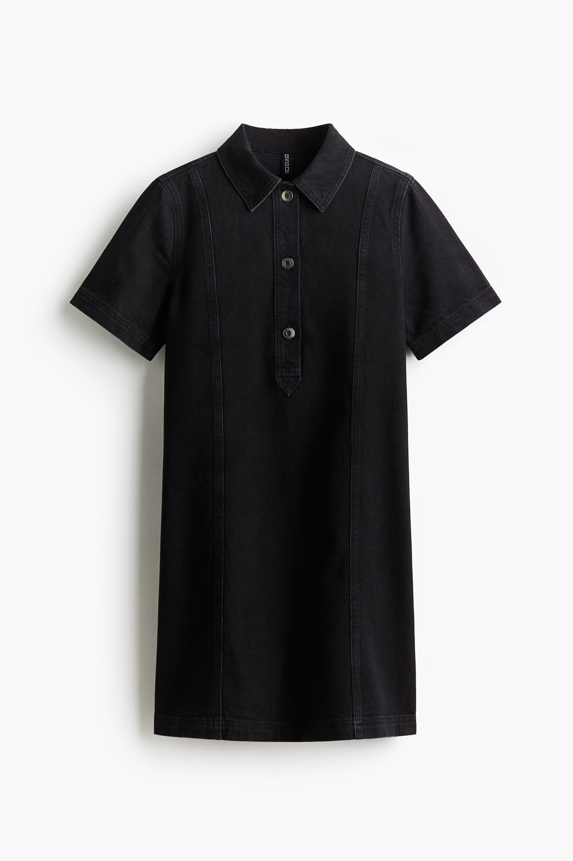 Vestido de denim - Negro/Blanco