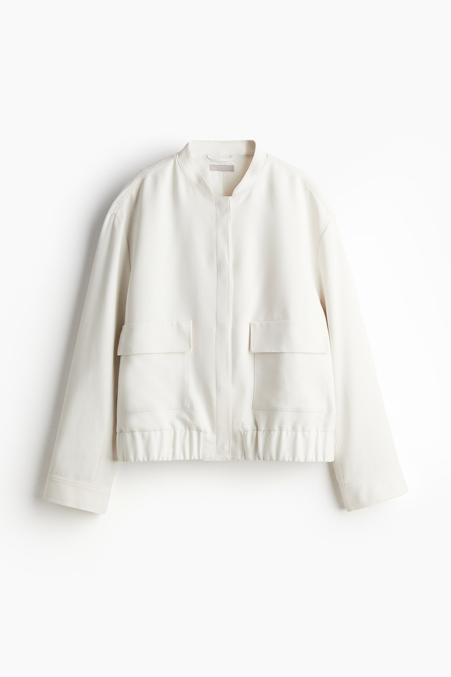 Oversized twill jacket - White - 2