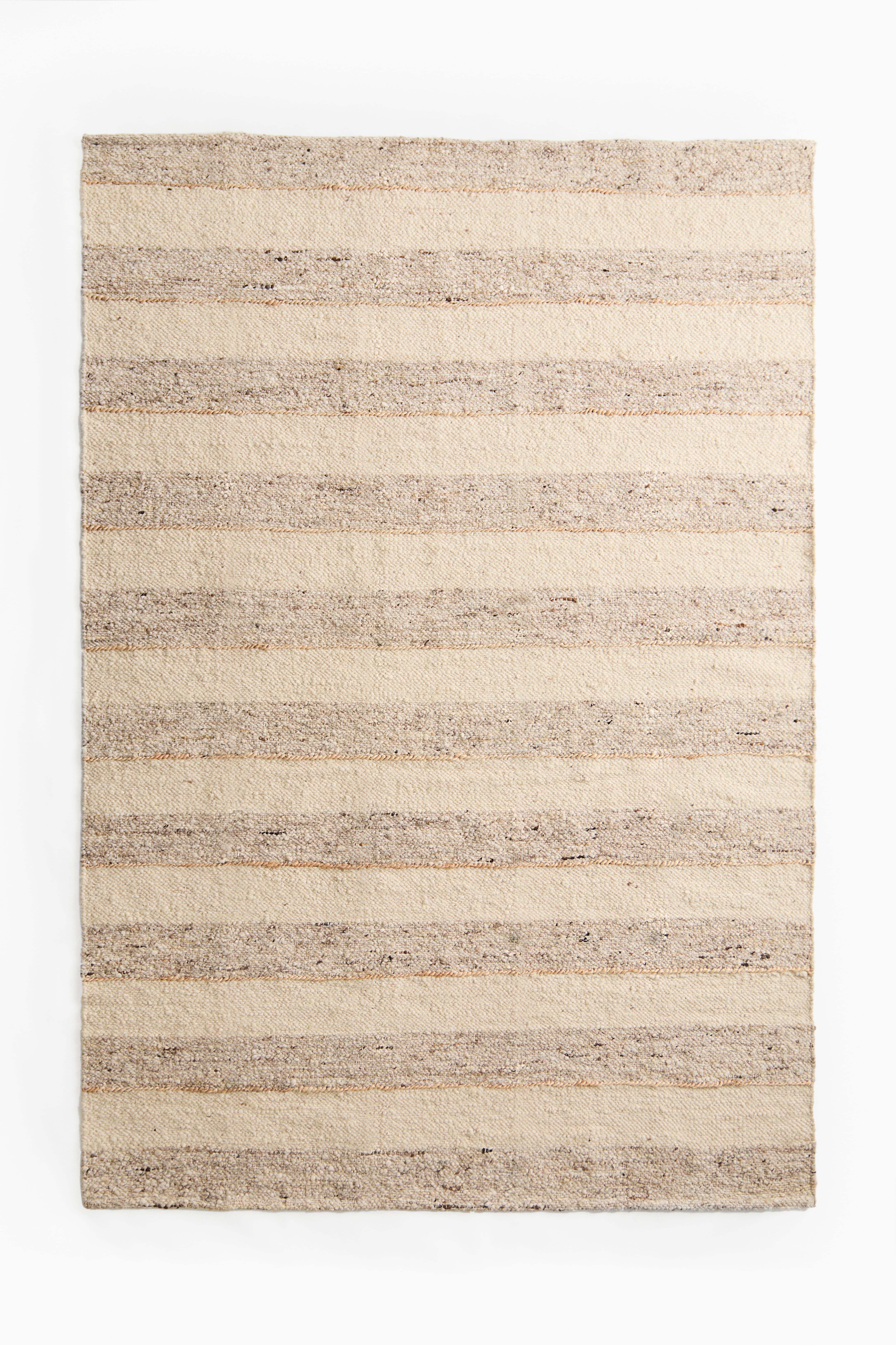 Large Textured-Weave Wool-Blend Rug