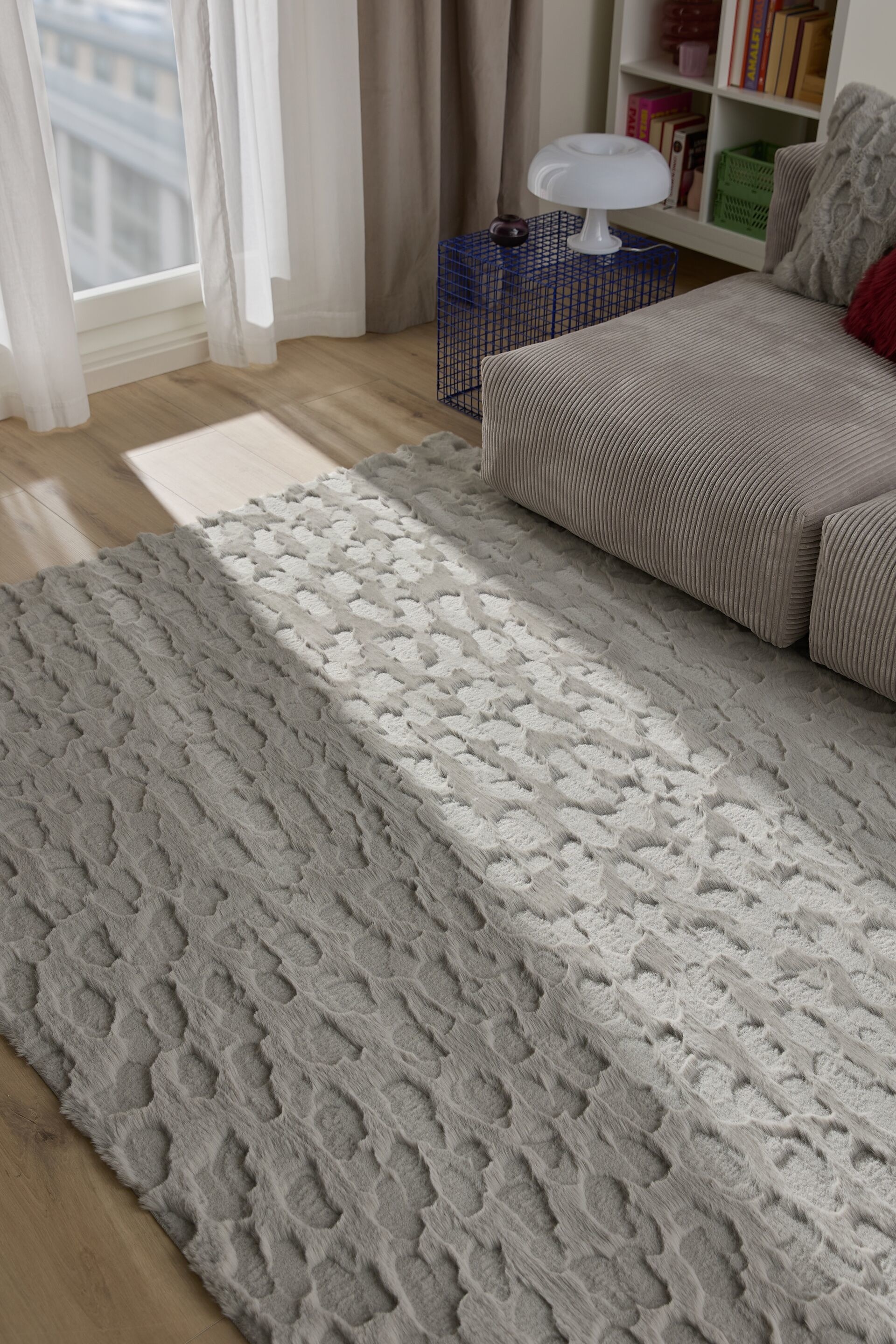 Turkismatto Immy - Harmaa/Kerma/Vihreä/Vaaleanpunainen