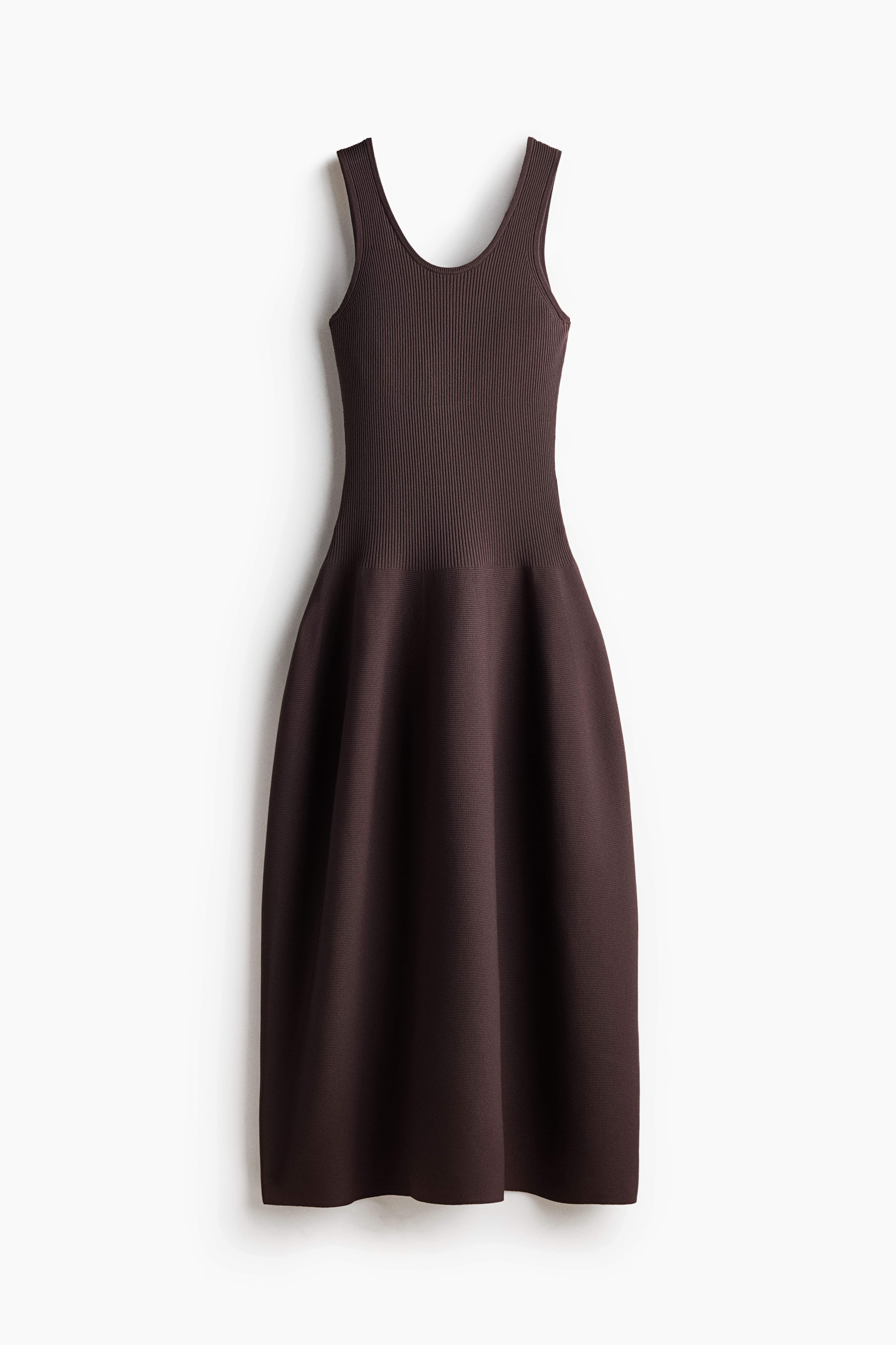 Rib-Knit Dress with Tulip Skirt