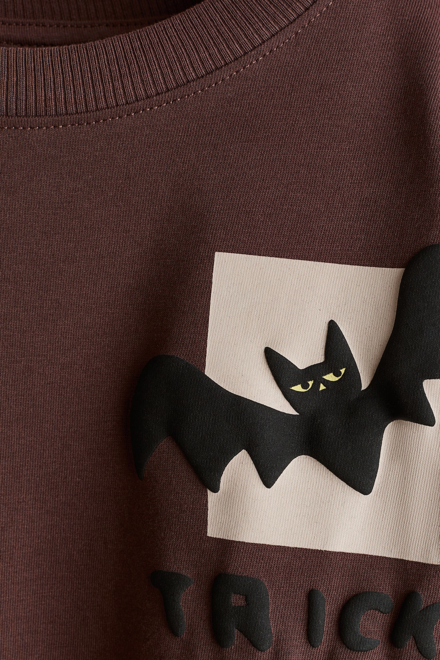 Детская футболка H&M Long-sleeved printed, цвет: Тёмный коричневый — фото 5