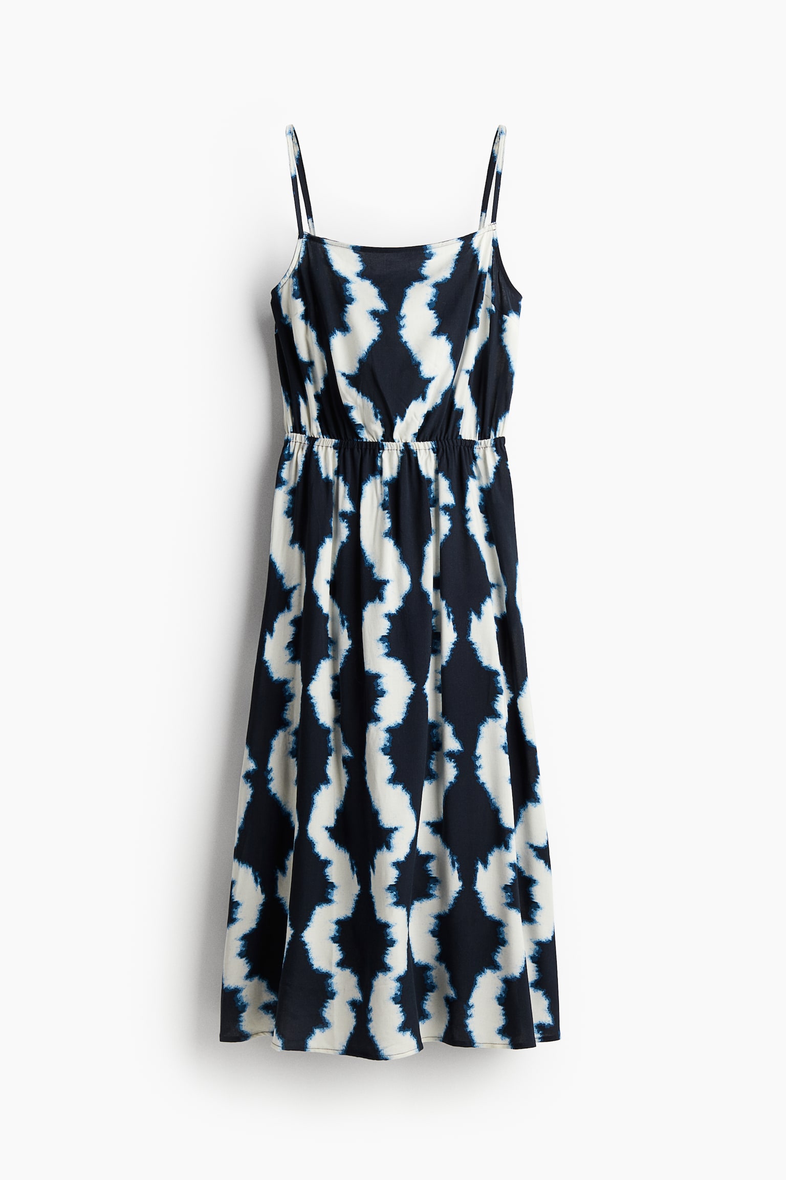 Strappy Viscose Dress - Navy blue/Pattern/Cream/Lemons - 2