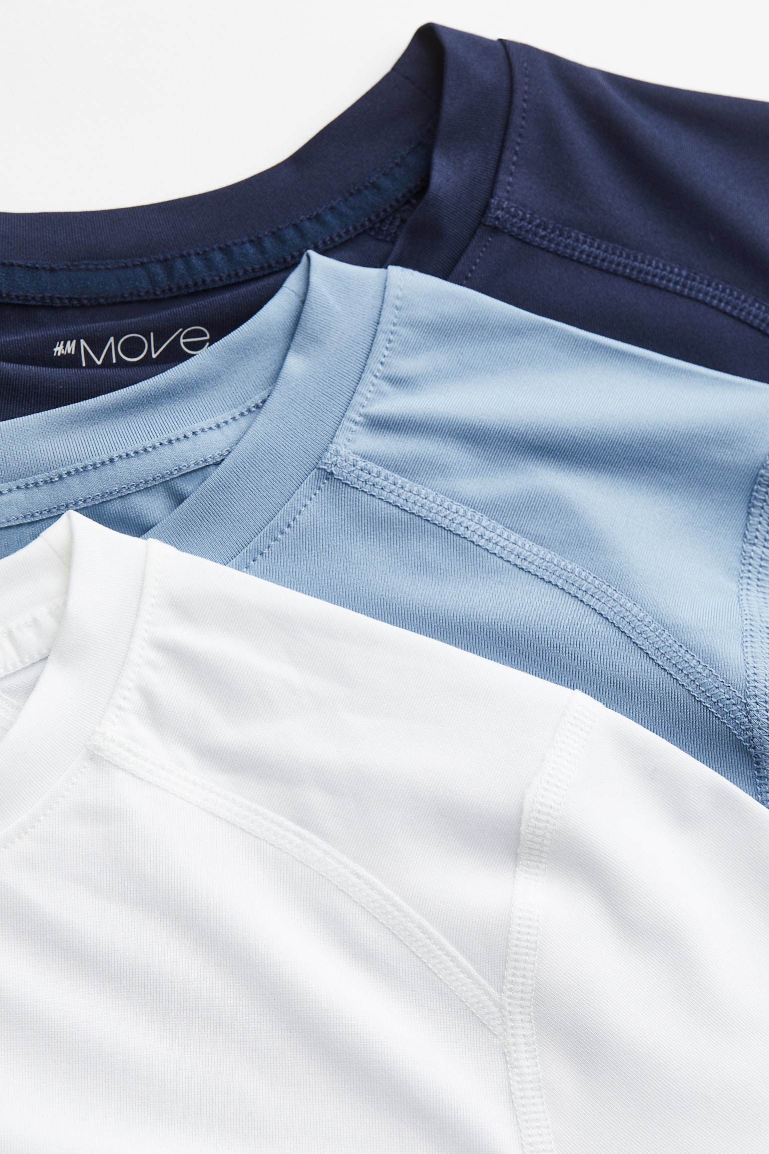 3-pack sports tops in DryMove™ - Dark blue/White/Dark turquoise/Black/White/White/Black/Grey marl/Dark khaki green/Navy blue - 2