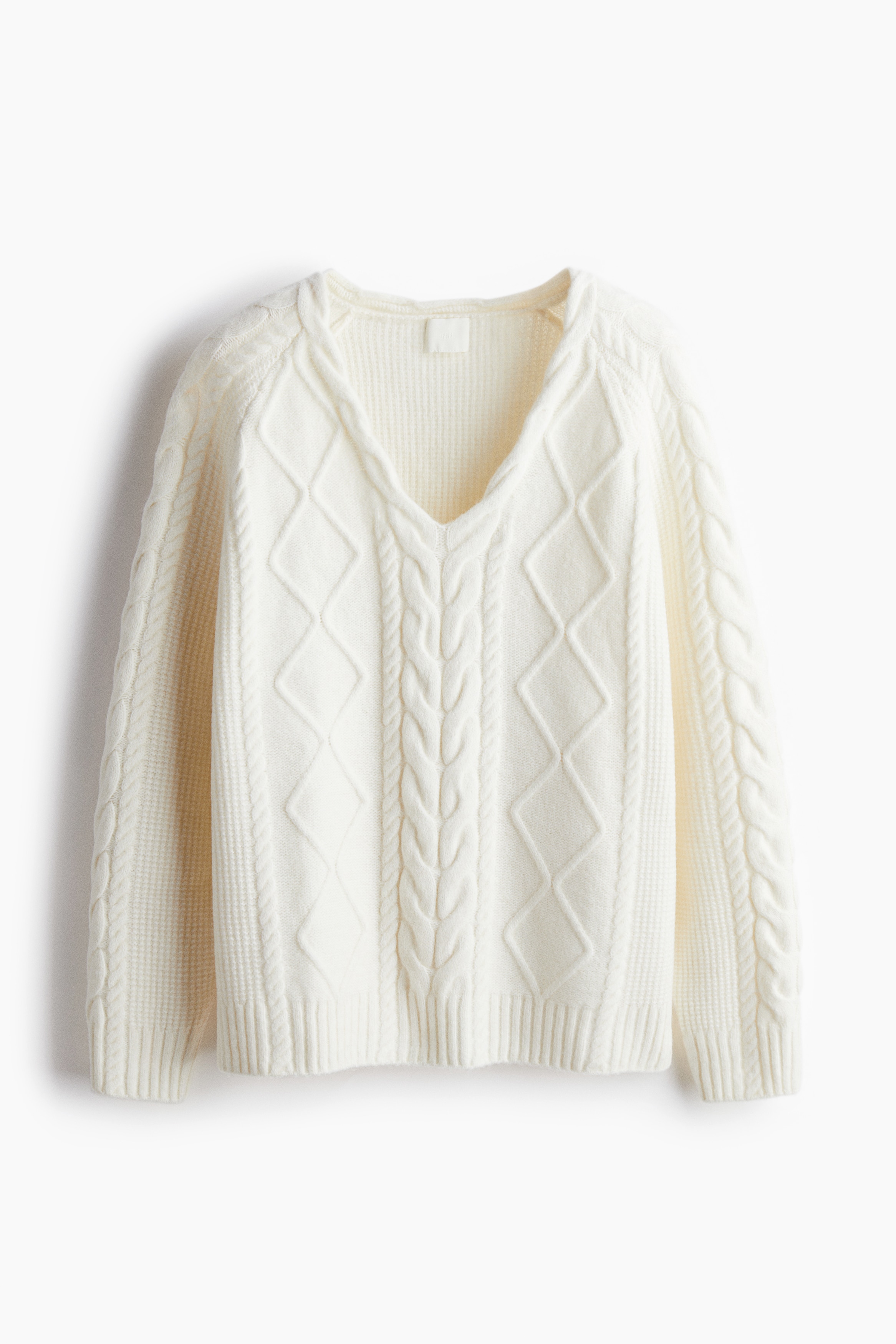 ケーブルニットセーター - White - レディース | H&M JP