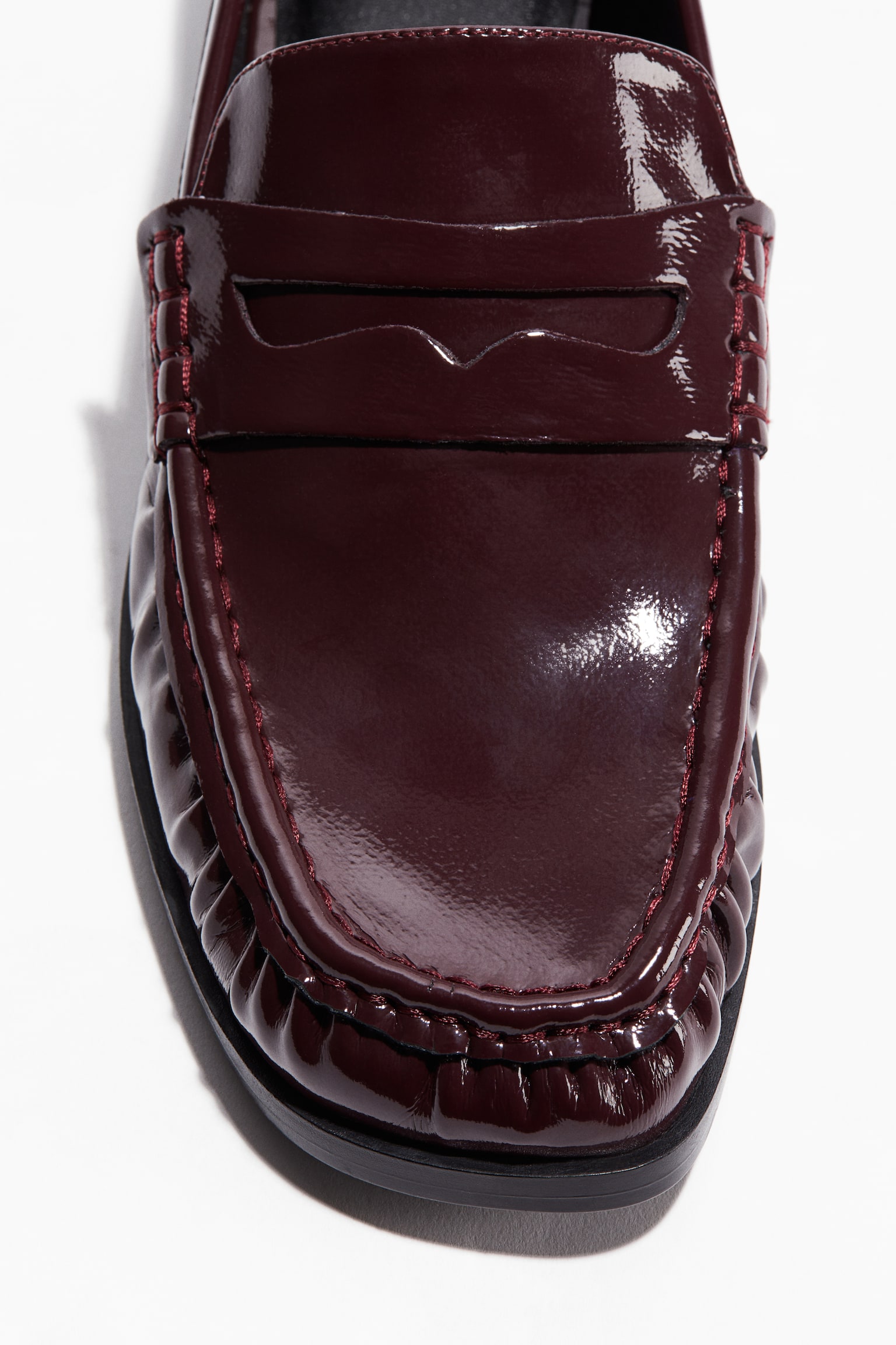 Patent loafers - Burgundy/Black - 2