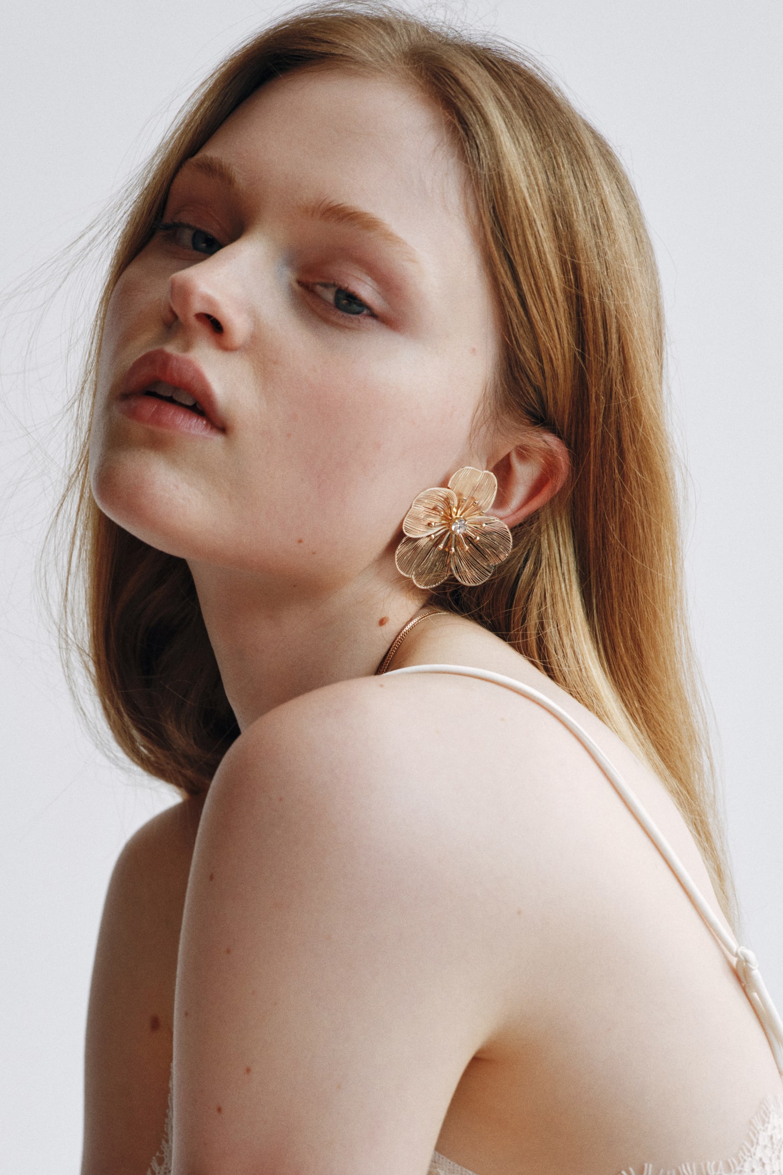 Boucles d'oreilles en forme de fleur - Doré/Argenté - 4
