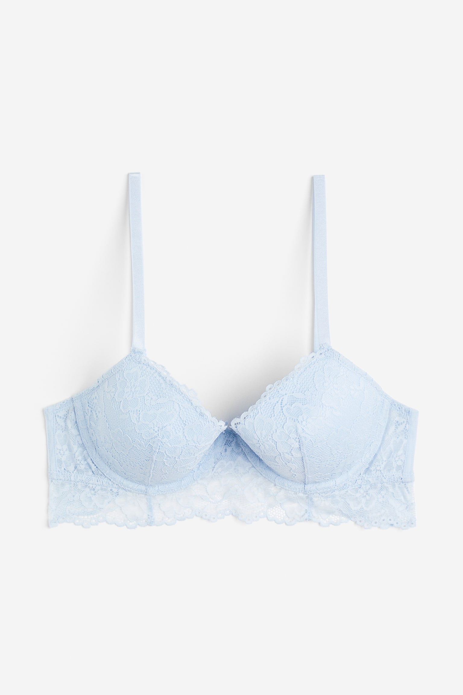 Padded Underwire Lace Bra - Light blue/Black/White/Red - 1