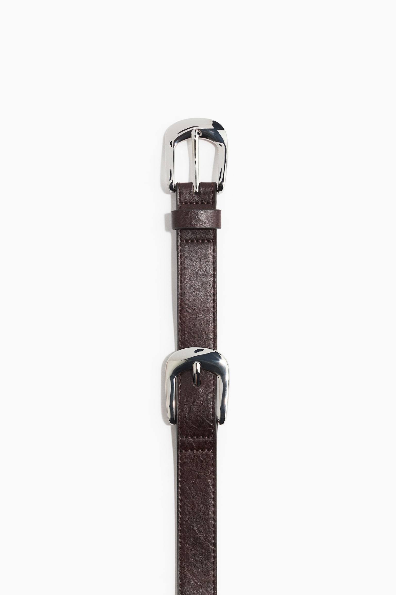 Женский ремень H&M Buckle-detail, цвет: Тёмный коричневый — фото 3