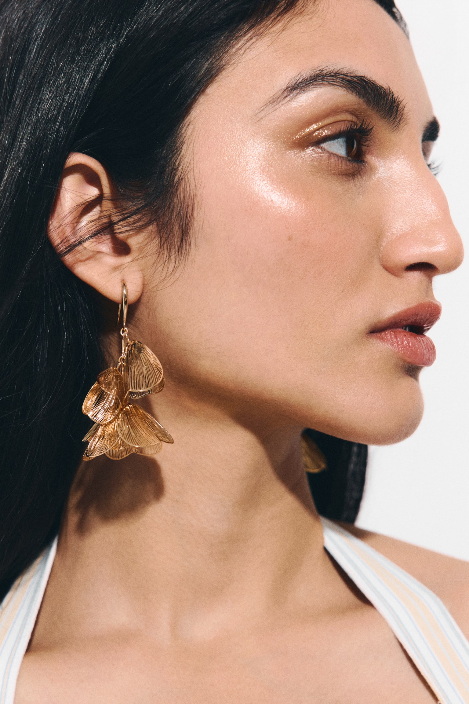 עגילים תלויים - זהוב - 4