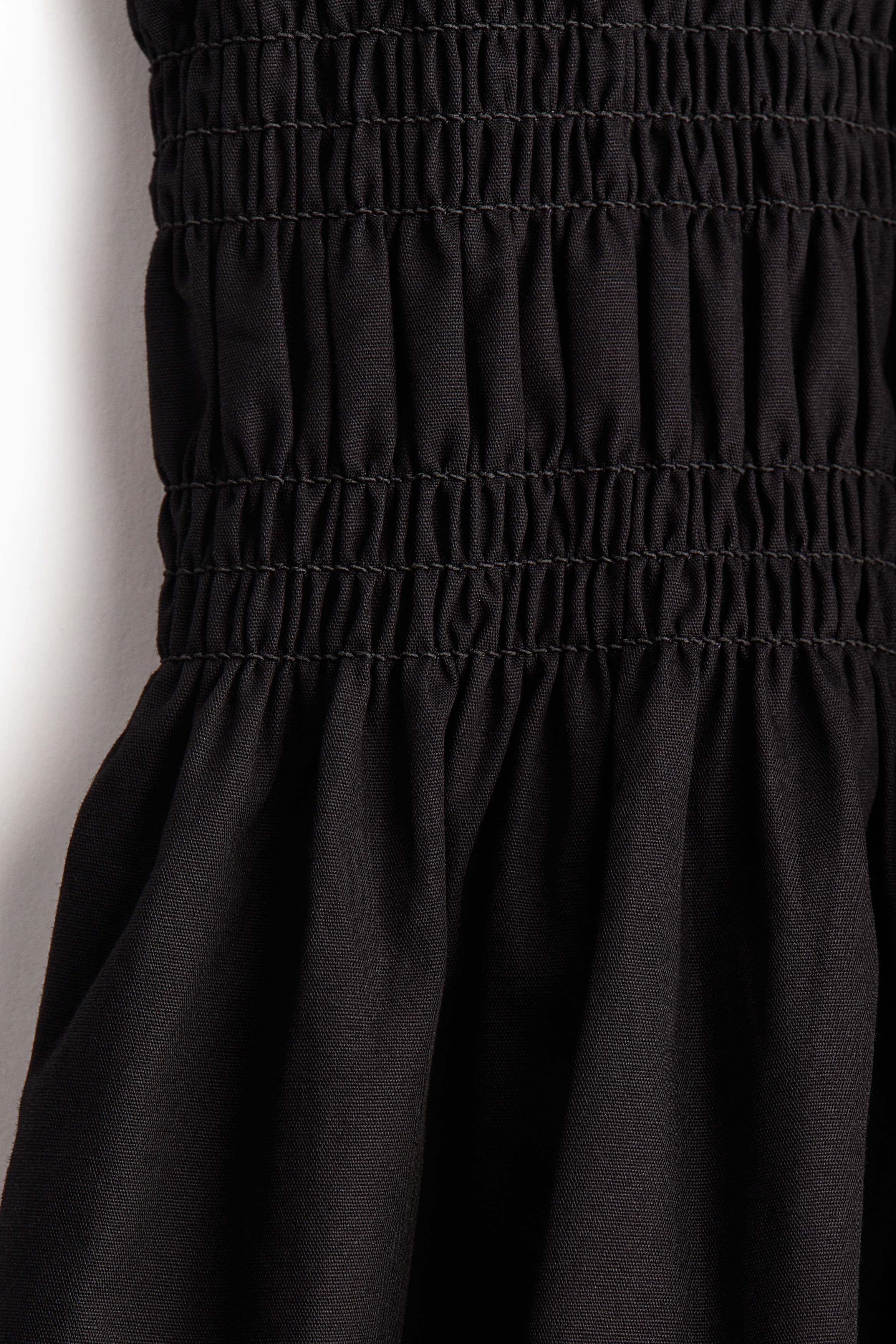 Smocked poplin dress